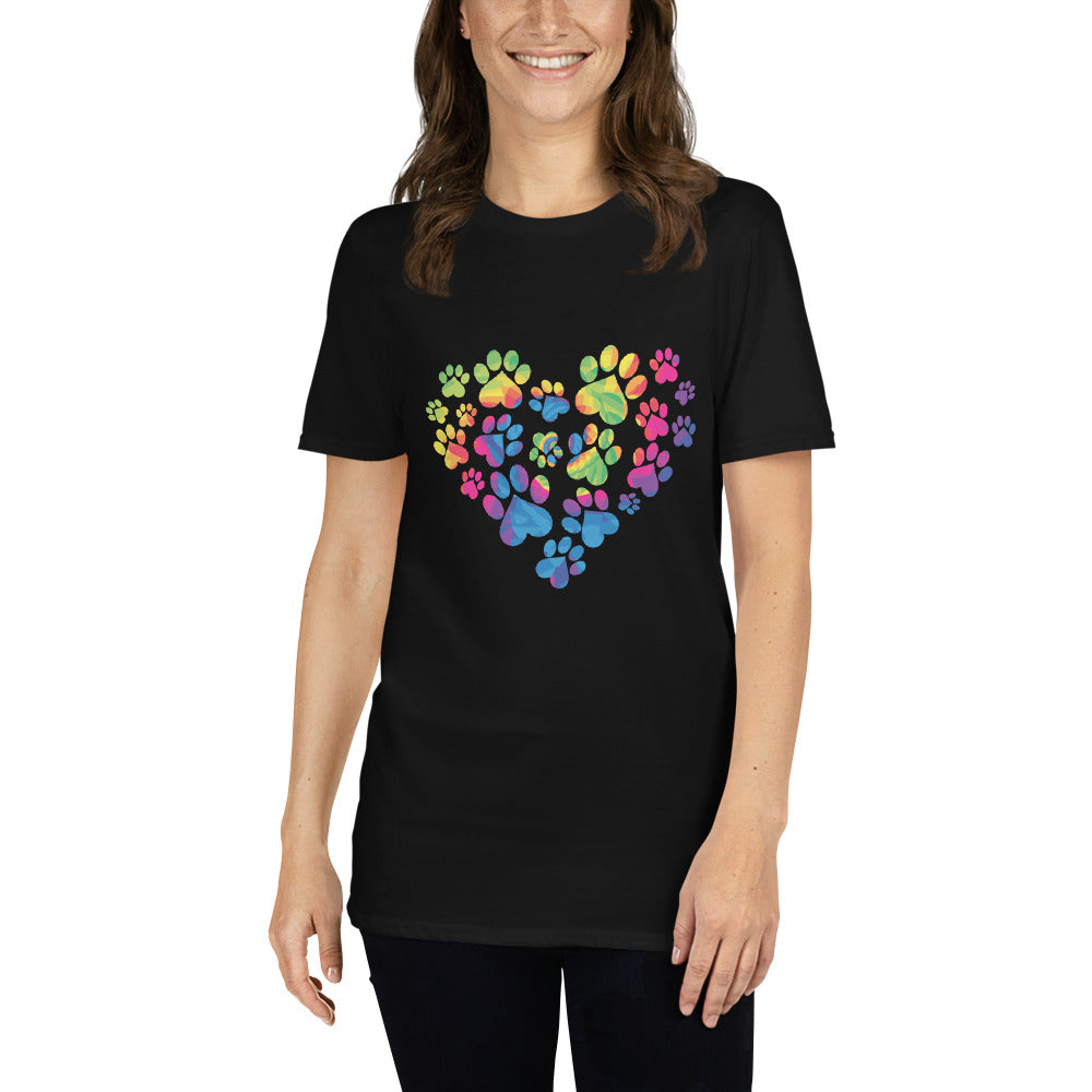 Premium Anniversary Paw Print Love T-Shirt - Celebrate 20 Years of Rescue