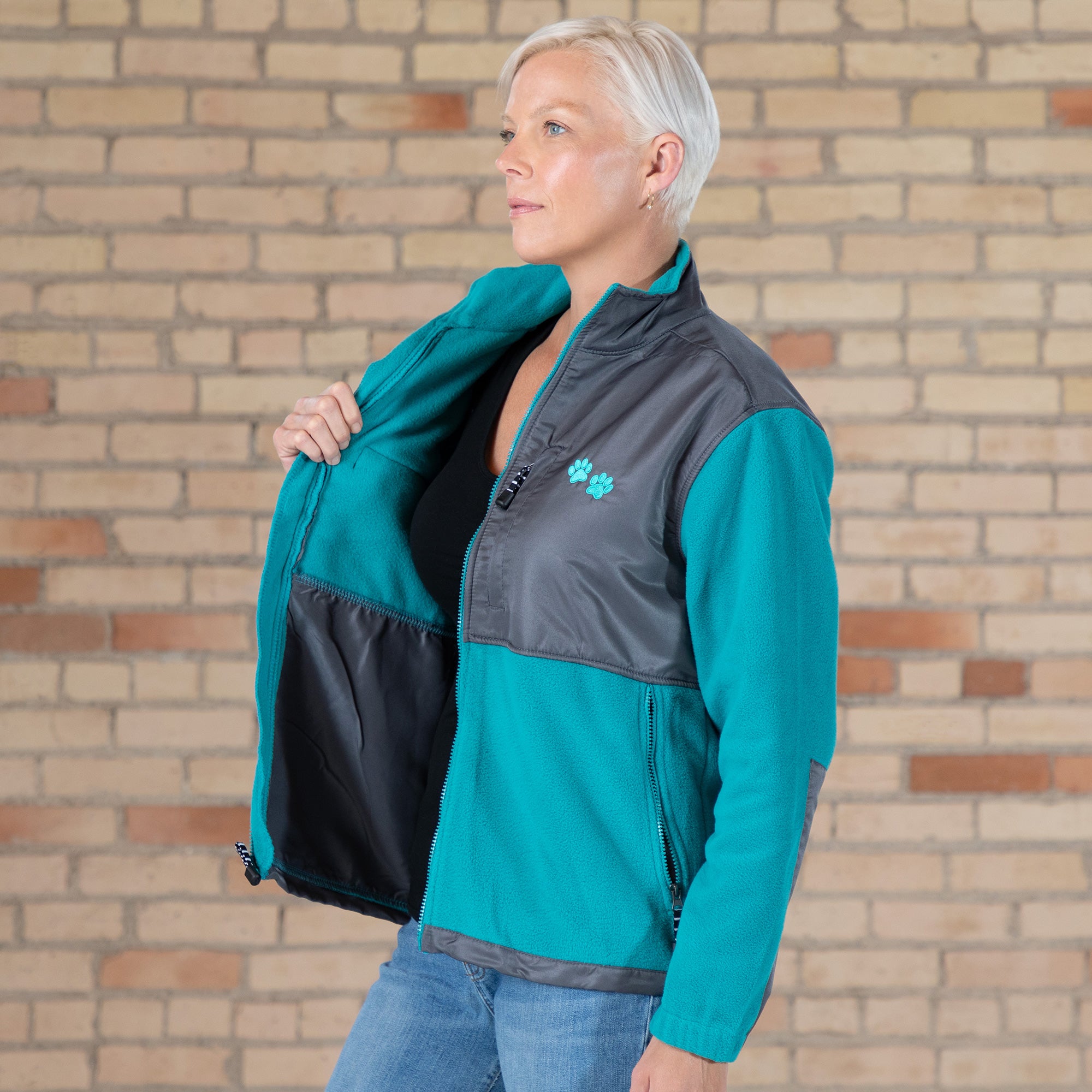 Ultimate Paw Print Heavyweight Polar Fleece Jacket - Premium Warmth & Durability