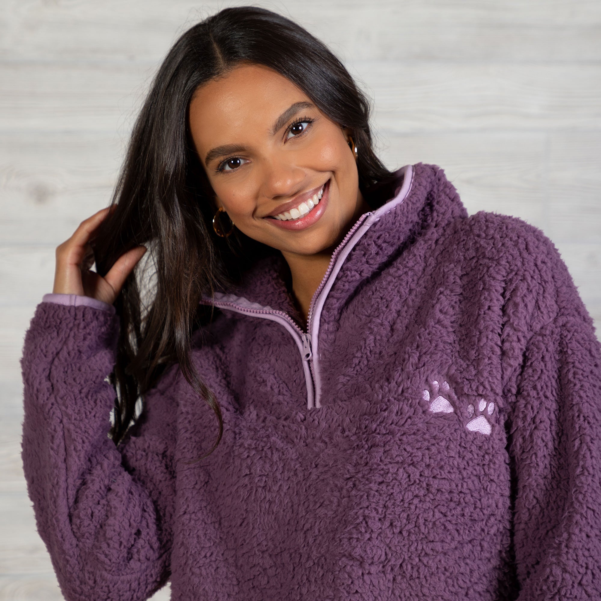 Ultimate Cozy Paw Sherpa Fleece Pullover - Premium Warmth & Style