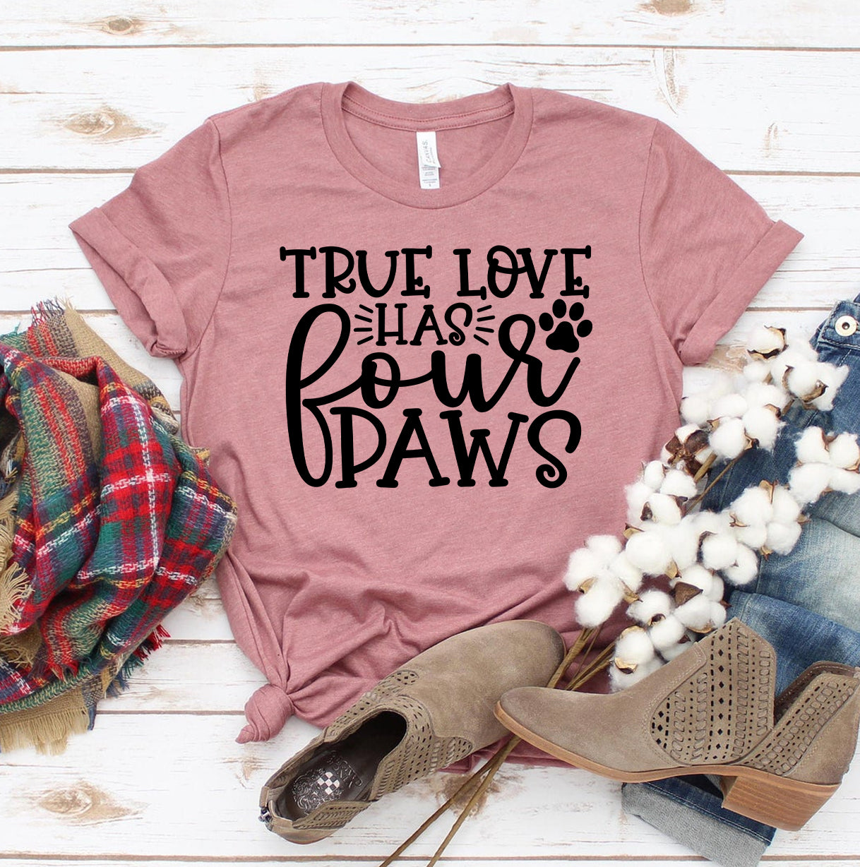 Premium True Love Has Four Paws T-Shirt - Ultimate Pet Lover's Tee