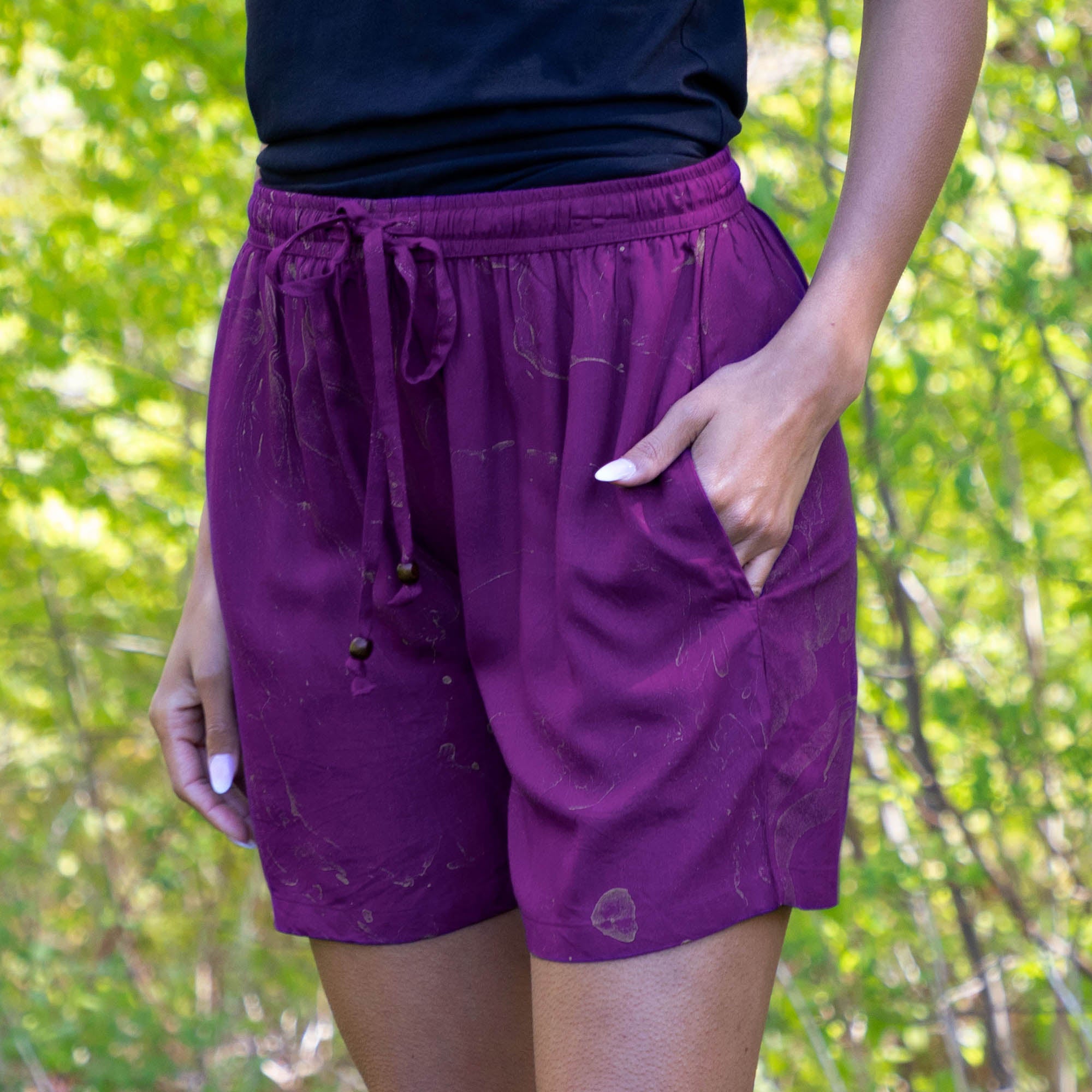 Ultimate Comfort Marble Print Shorts