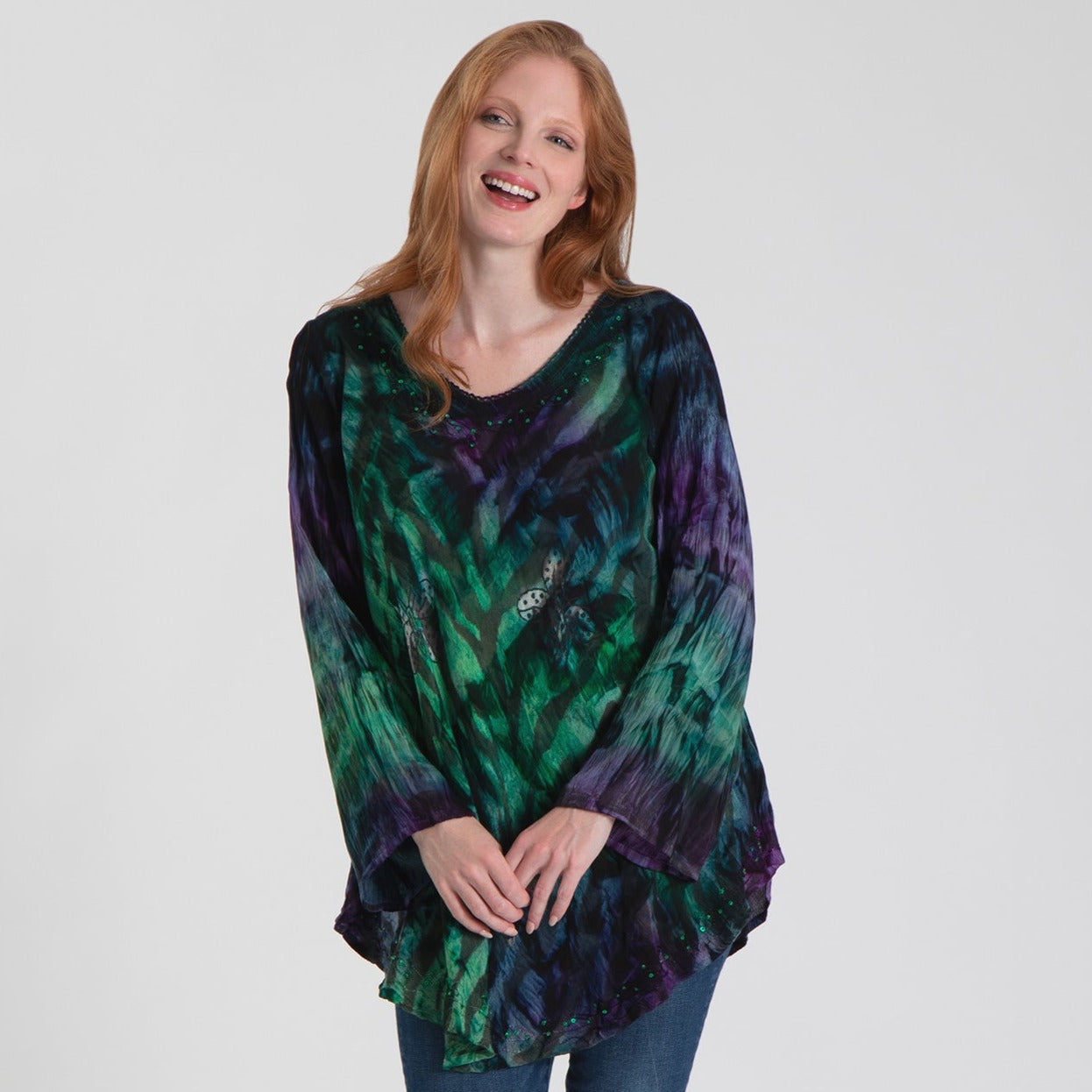 Premium Peruvian Wings Long Sleeve Tunic - Handmade & Fair Trade