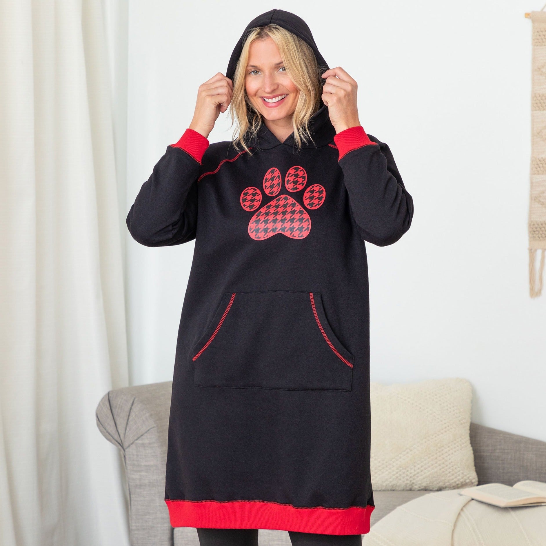 Ultimate Paw Print Oversized Hoodie - Premium Comfort