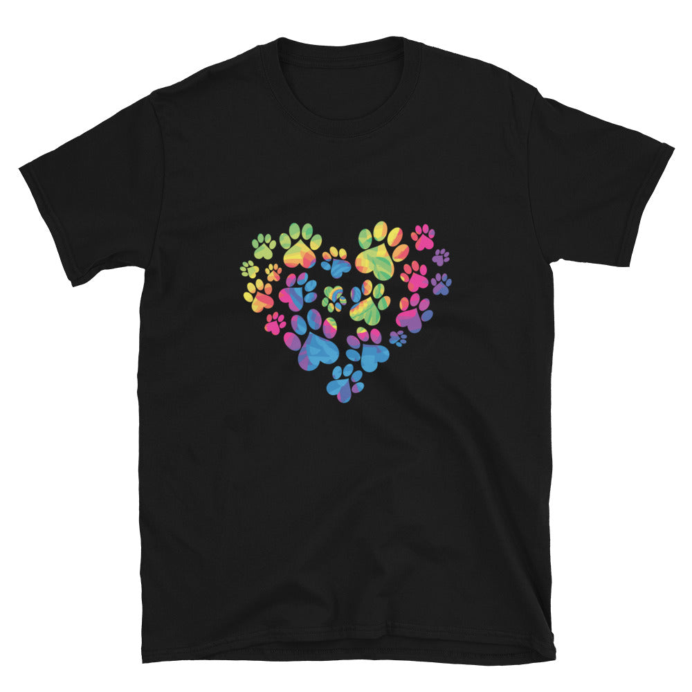 Premium Anniversary Paw Print Love T-Shirt - Celebrate 20 Years of Rescue