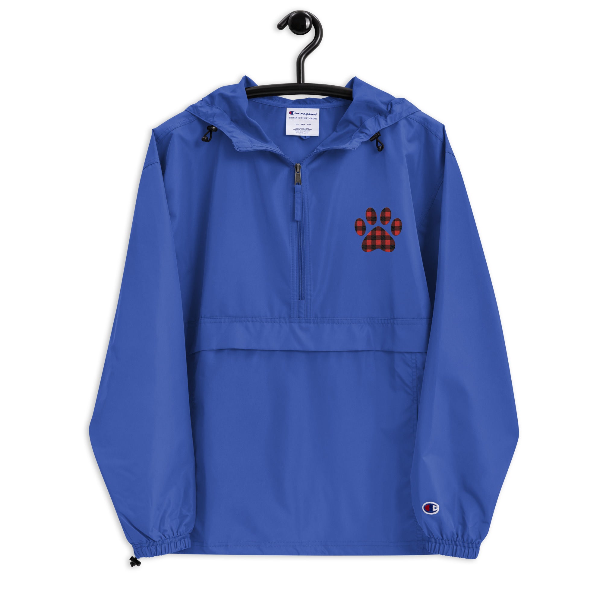 Champion Ultimate Gingham Paw Print Packable Jacket - Premium Wind & Rain Protection