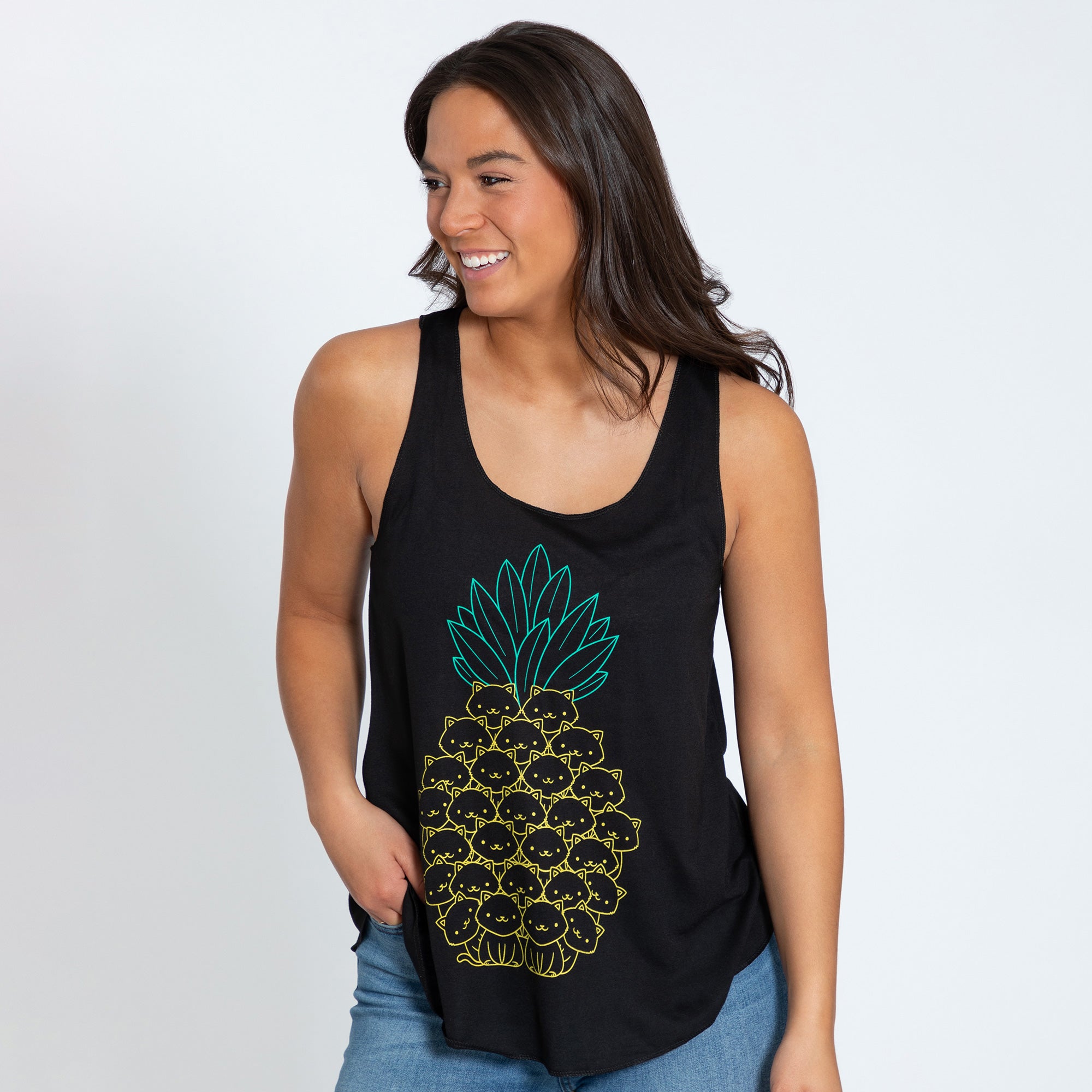 Premium Cat Pineapple Tank Top - Ultimate Summer Style