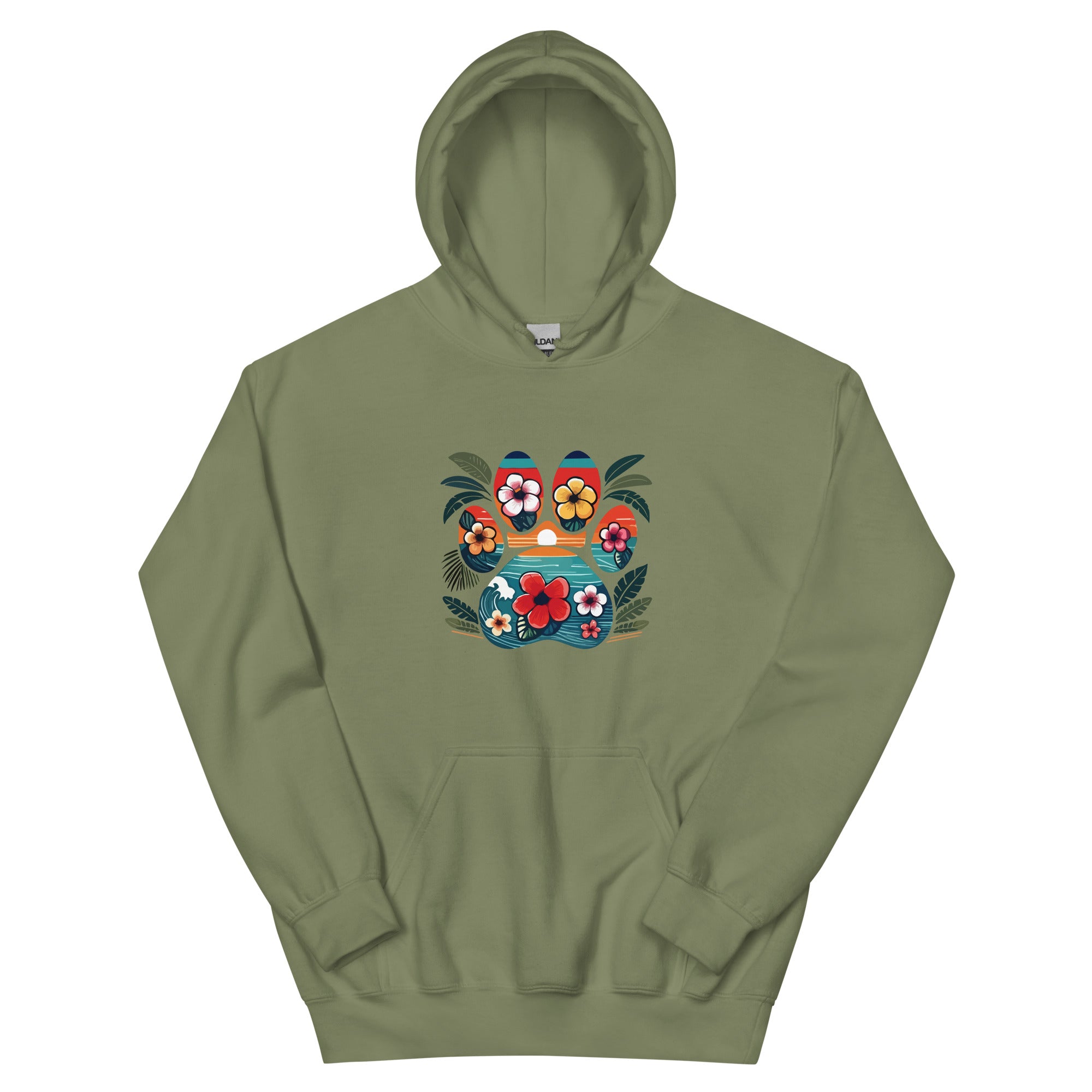 Premium Tropical Paw Print Hoodie - Ultimate Comfort & Style