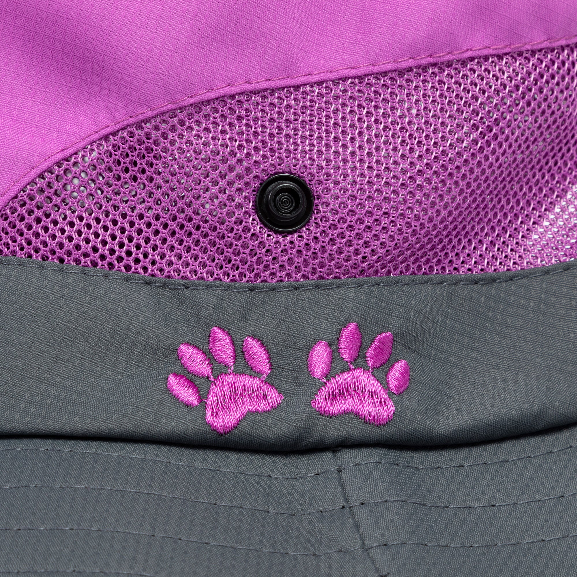 Premium Paw Print Embroidered Sun Hat with Ponytail Hole – Ultimate Outdoor Companion