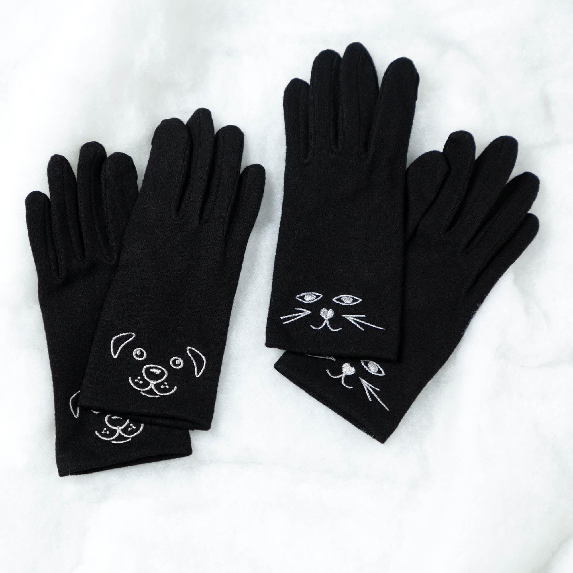 Premium Touch Screen Gloves with Embroidered Pet Faces