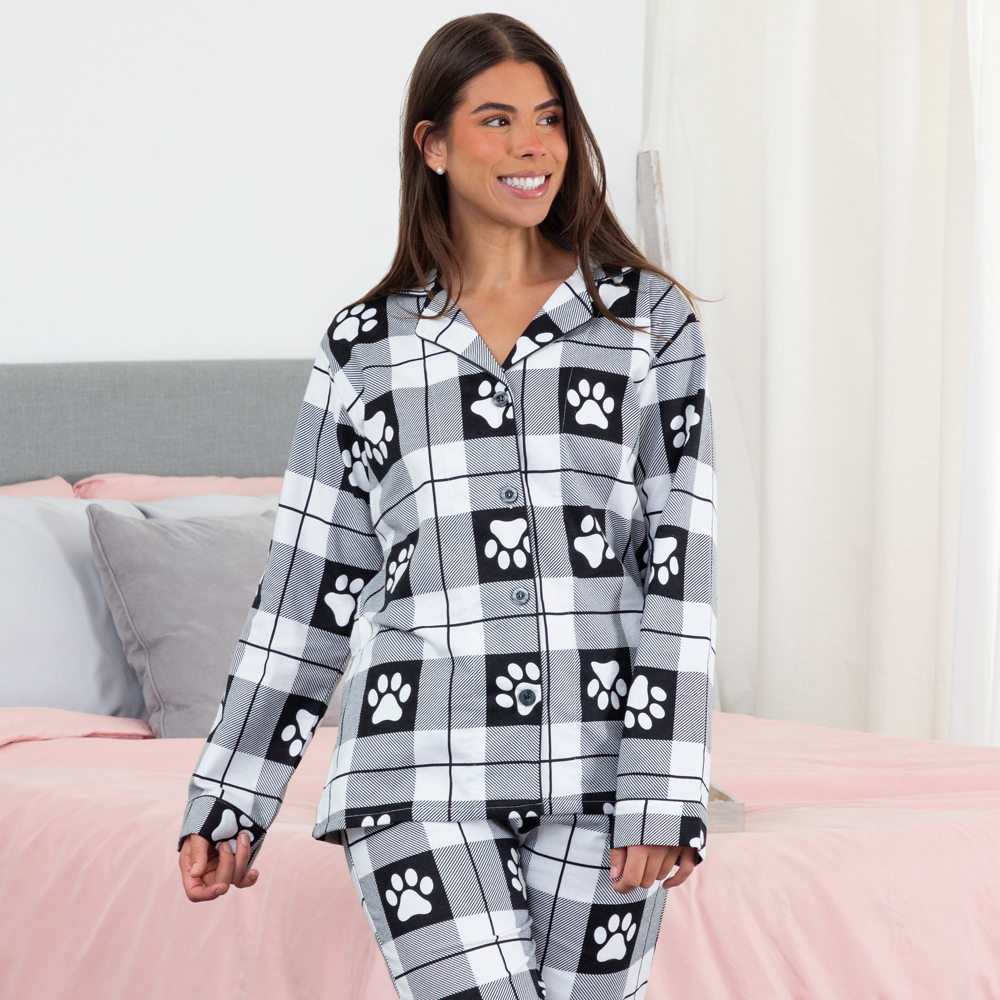 Premium Flannel Paws Pajama Set - Ultimate Cozy Sleepwear