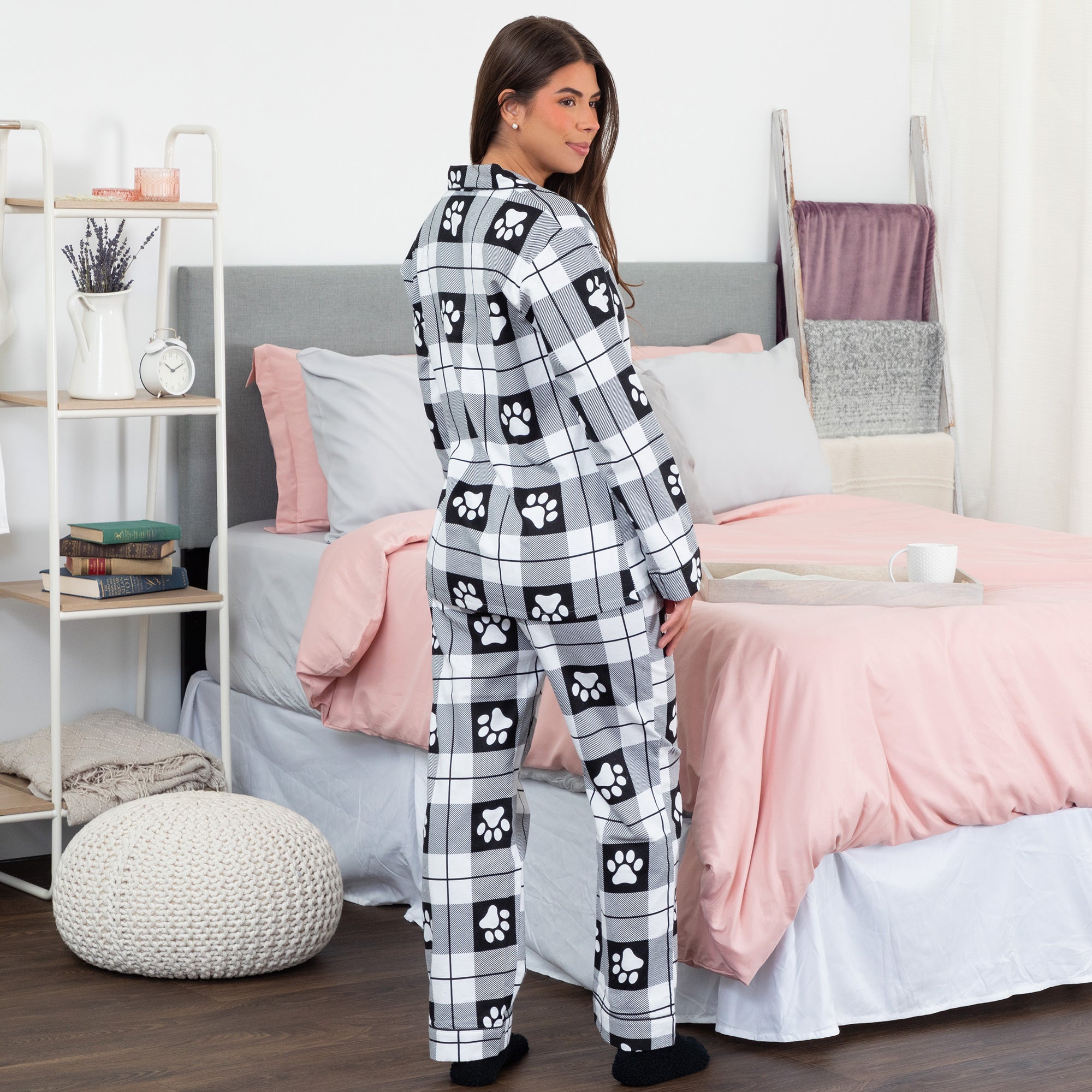 Premium Flannel Paws Pajama Set - Ultimate Cozy Sleepwear