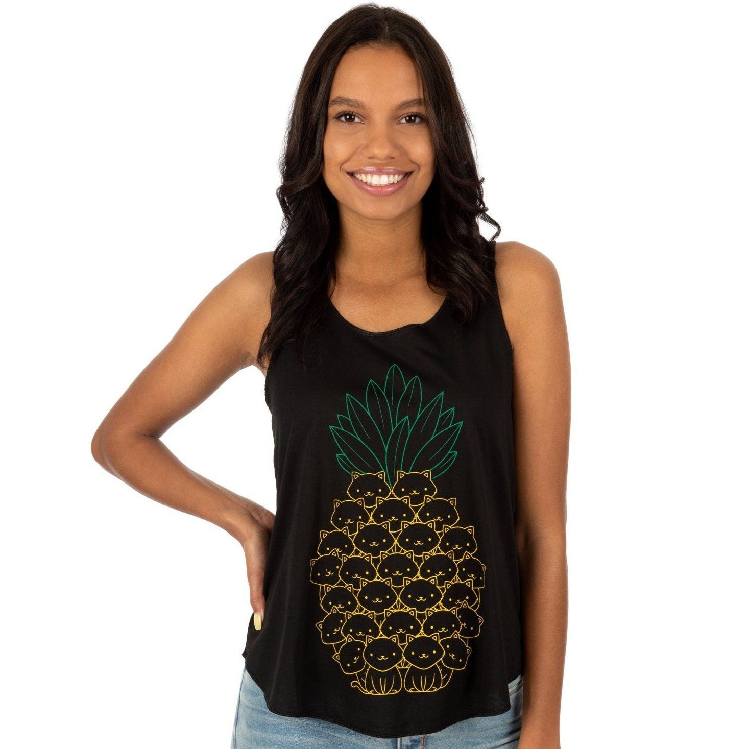 Premium Cat Pineapple Tank Top - Ultimate Summer Style