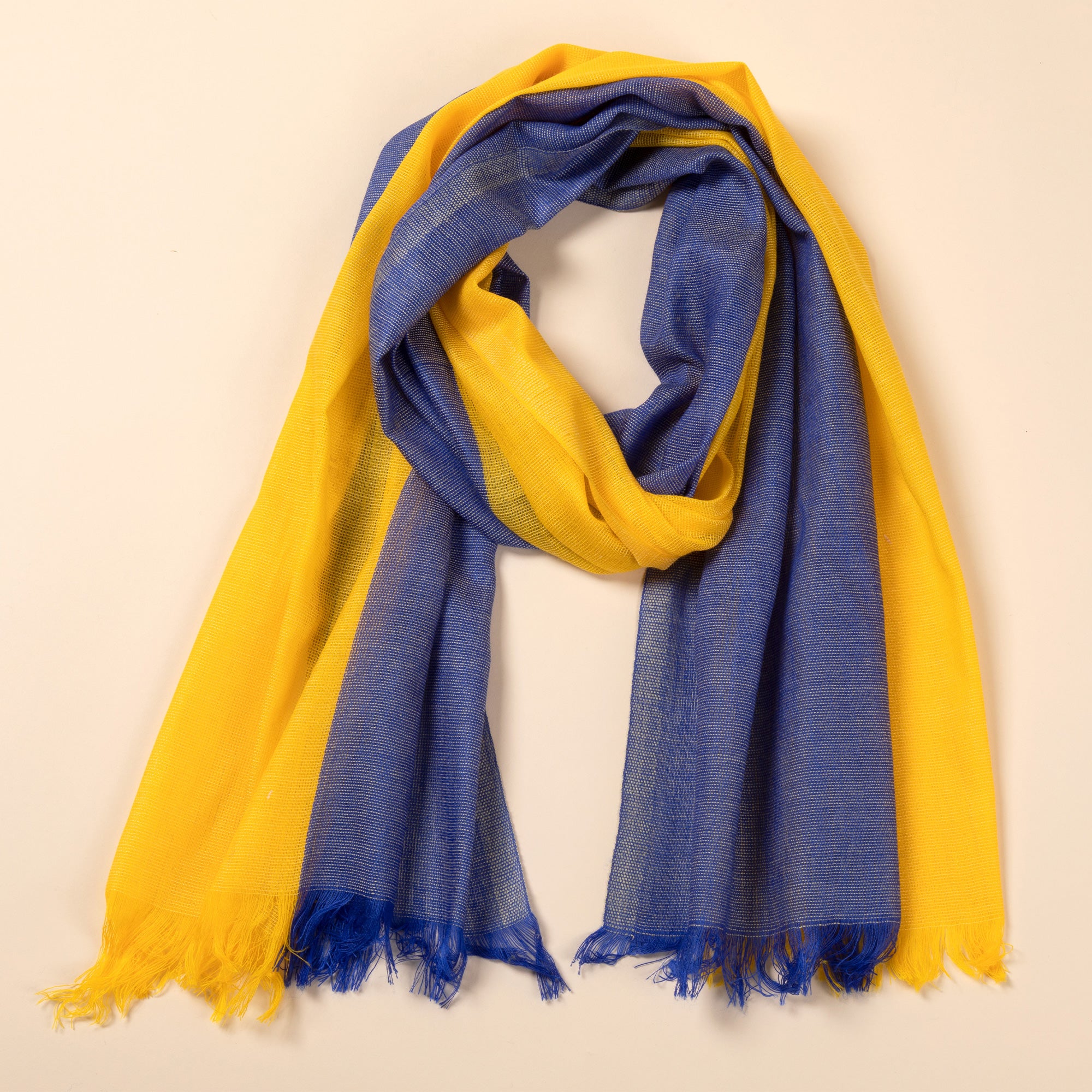 Premium Hope For Ukraine Handcrafted Scarf - Fair Trade & Lightweight