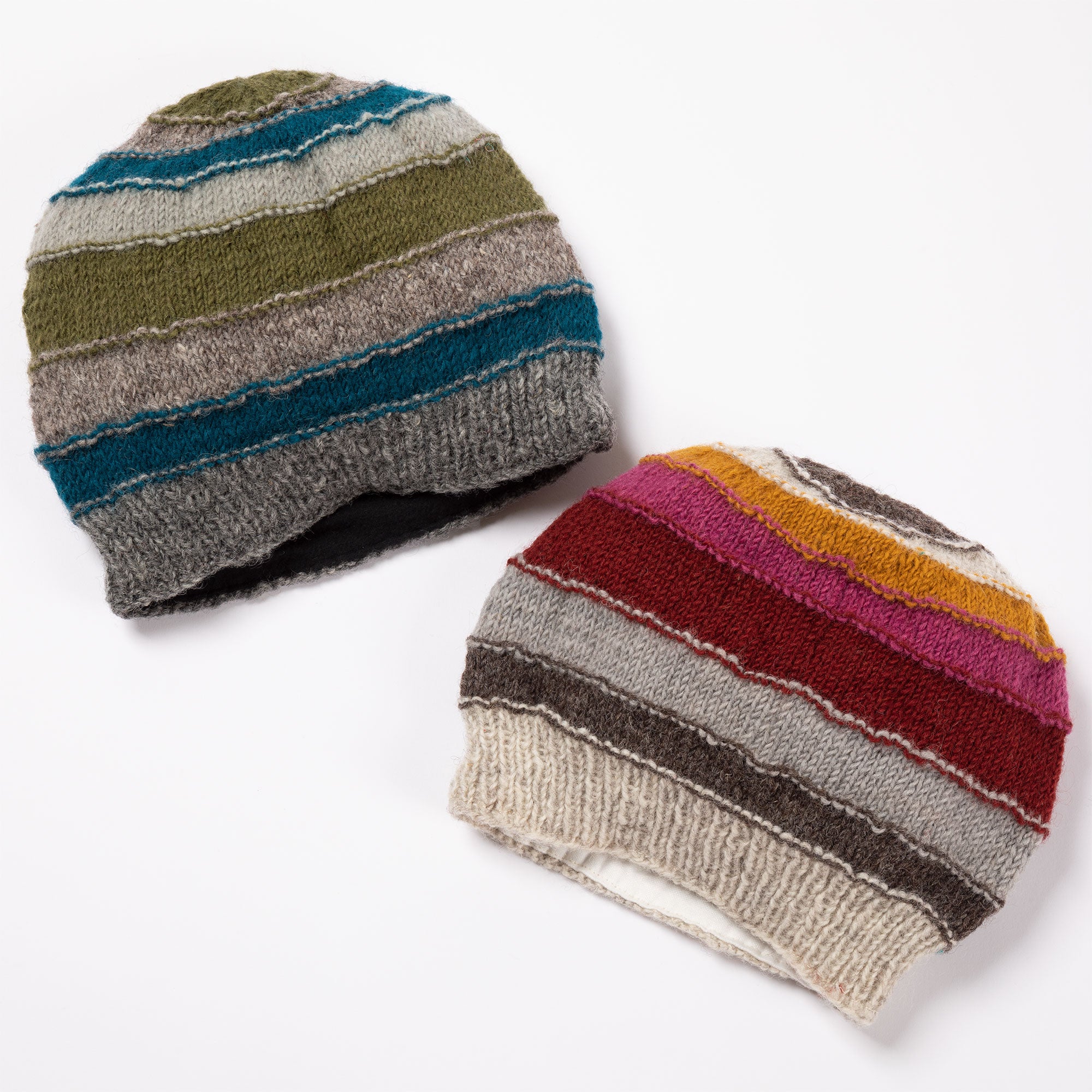 Premium Bold Stripes Hand-Knit Winter Hat