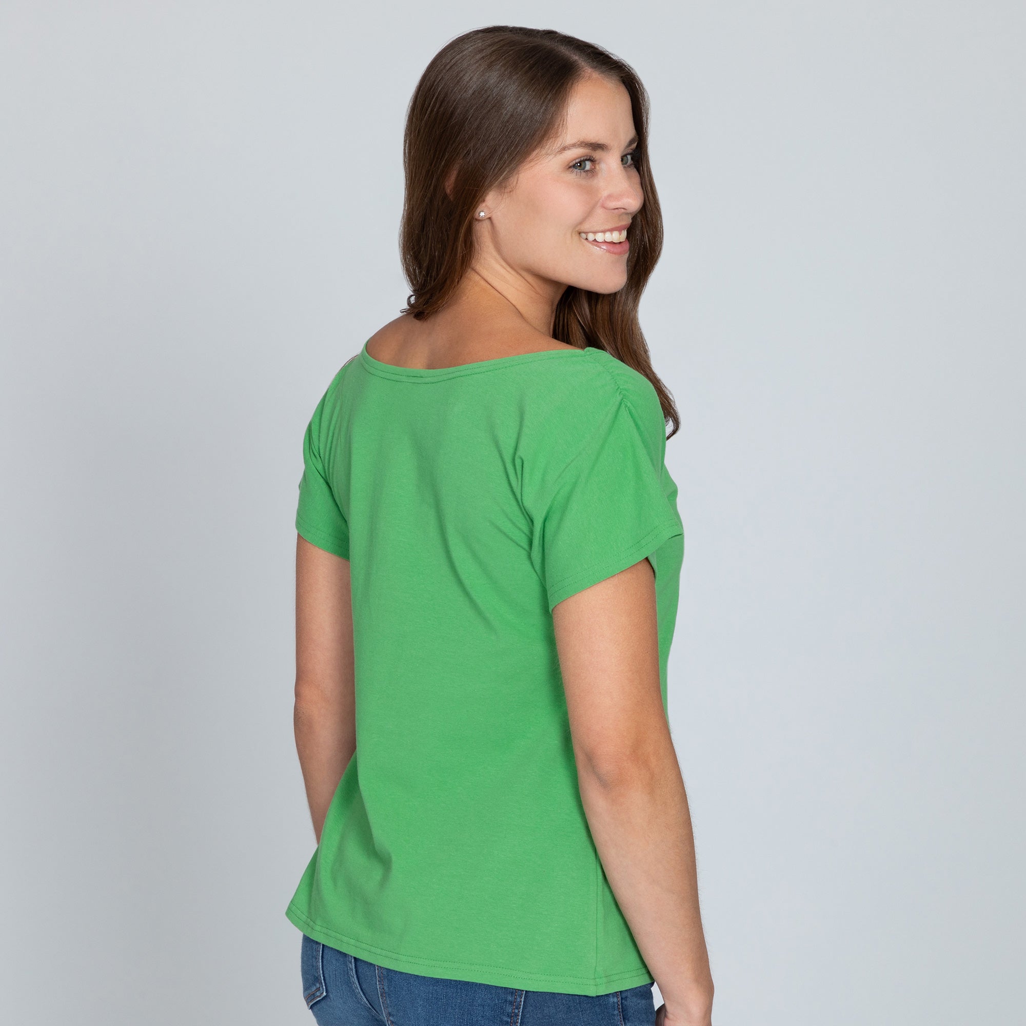 Premium Organic Shirred Sleeve Tee - Ultimate Summer Essential