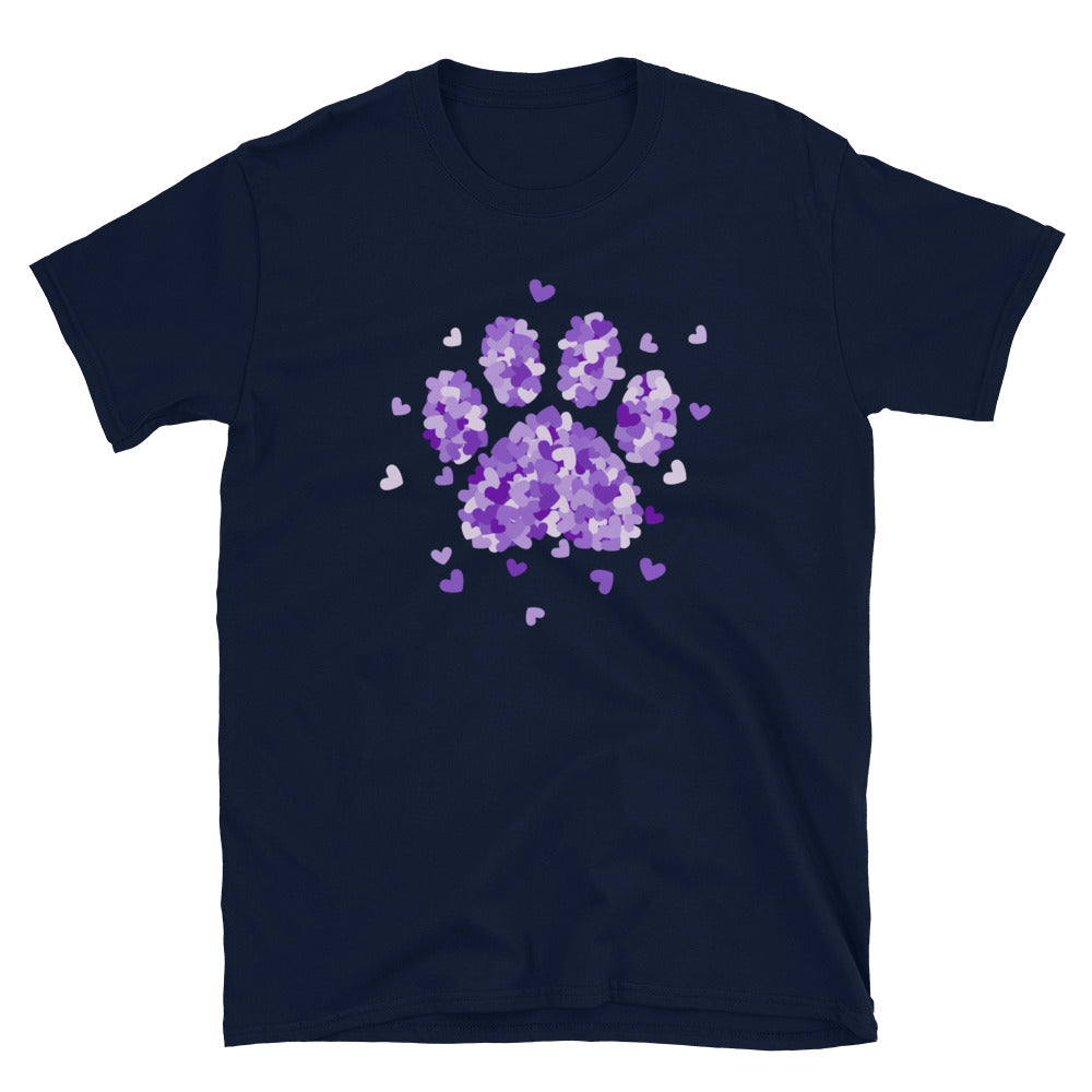 Premium Purple Paw Print Love Tee