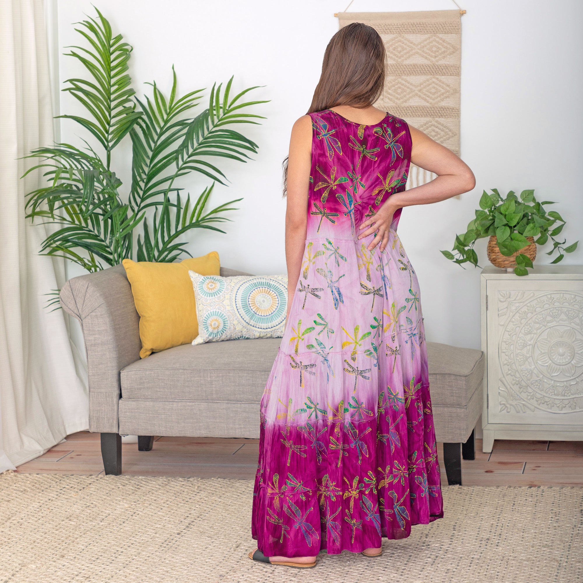 Premium Dragonfly Daze Maxi Dress | Fair Trade & Handmade