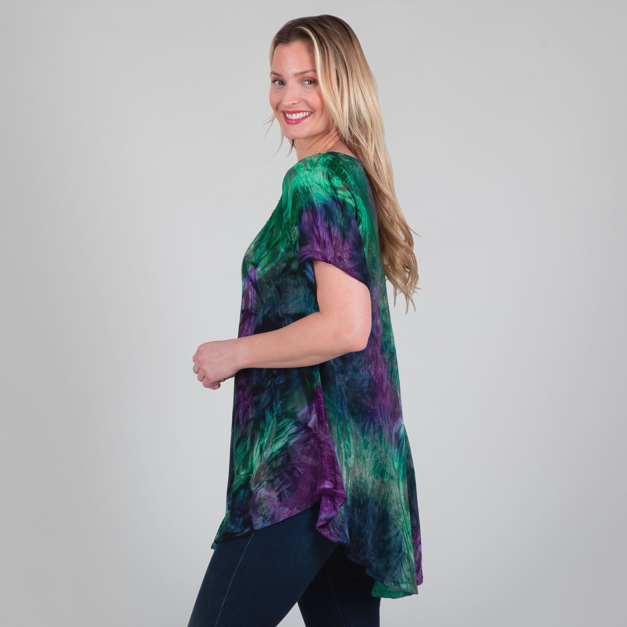 Premium Peacock Love Tunic | Fair Trade & Eco-Friendly