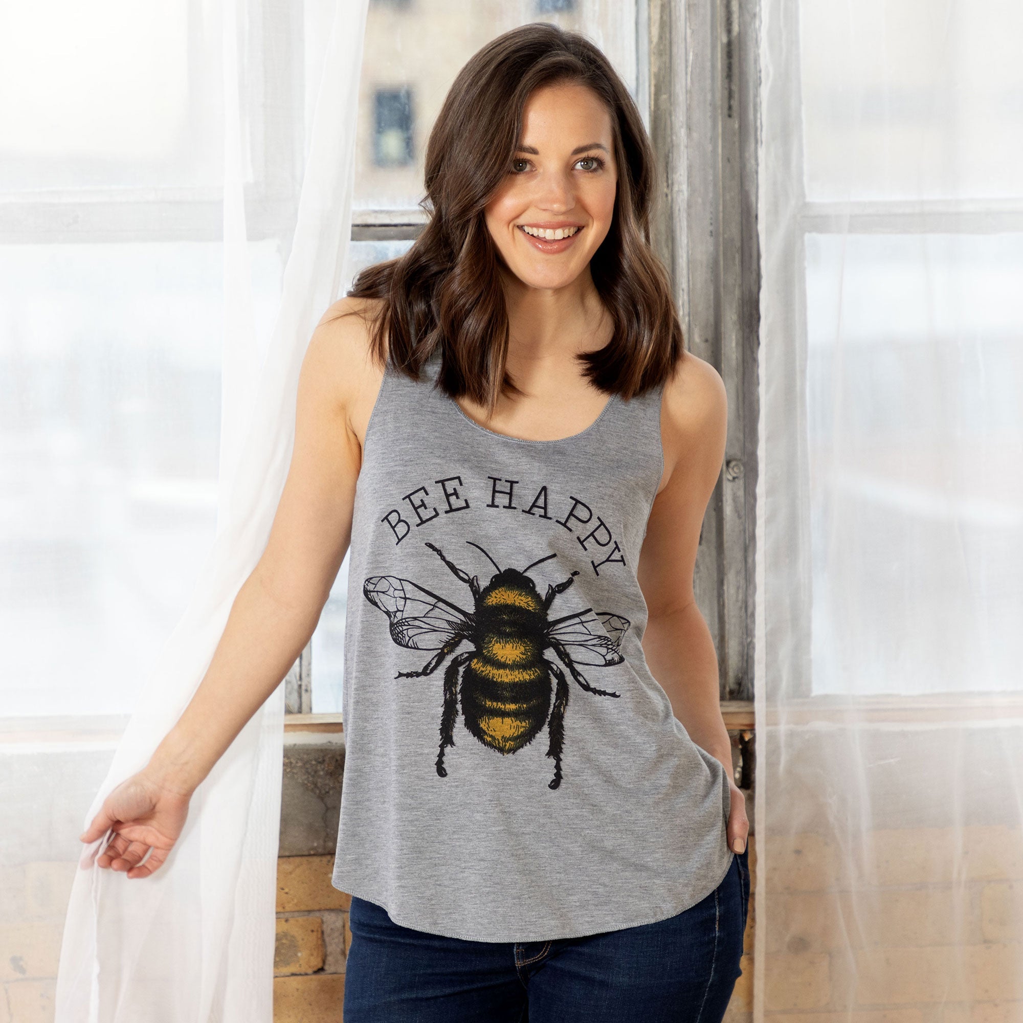 Premium Bee Happy Tank Top - Ultimate Softness & Style