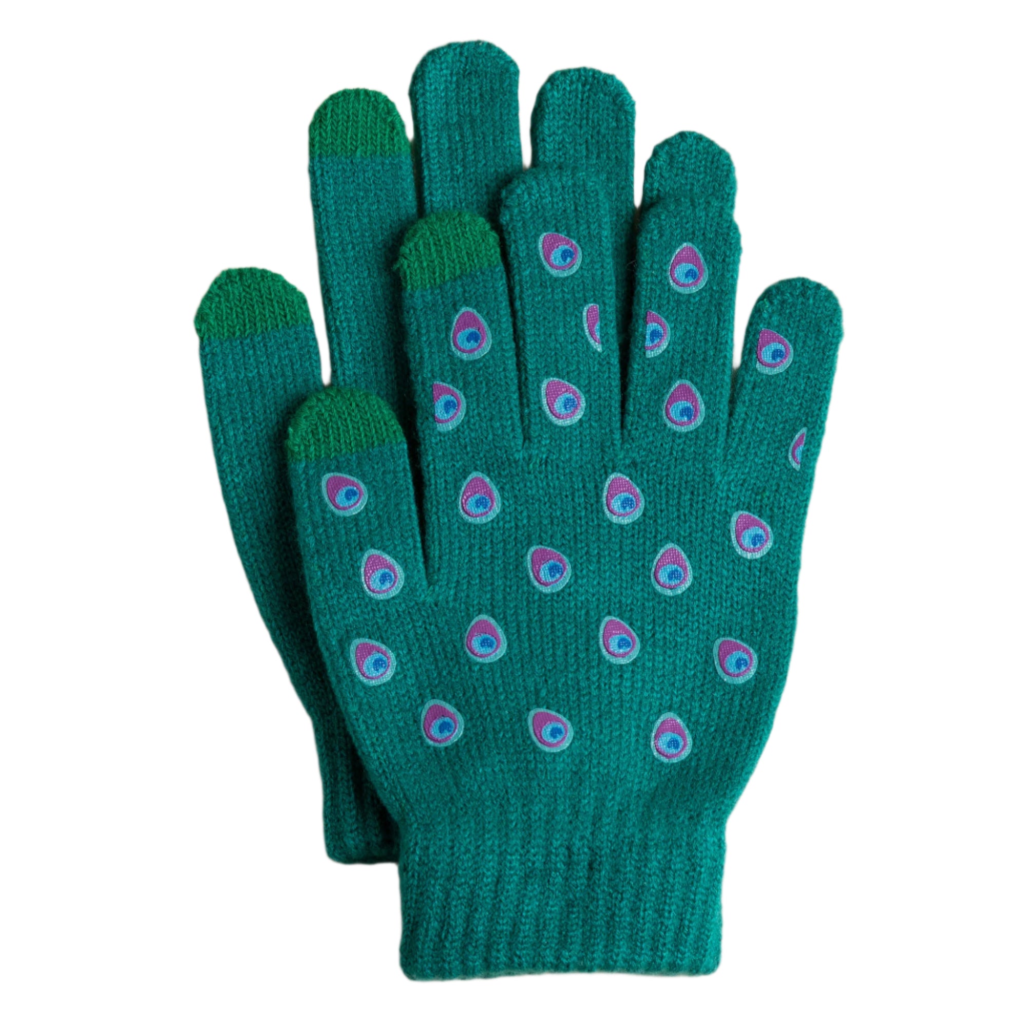 Premium Peacock Print Touch Screen Gloves - Ultimate Winter Essential