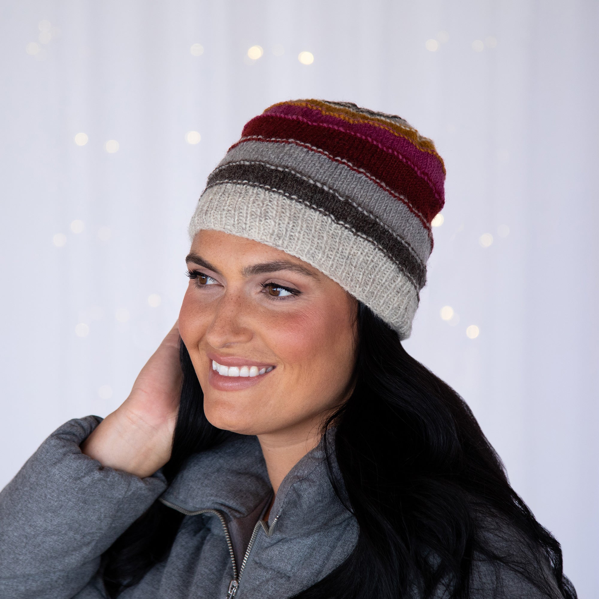 Premium Bold Stripes Hand-Knit Winter Hat