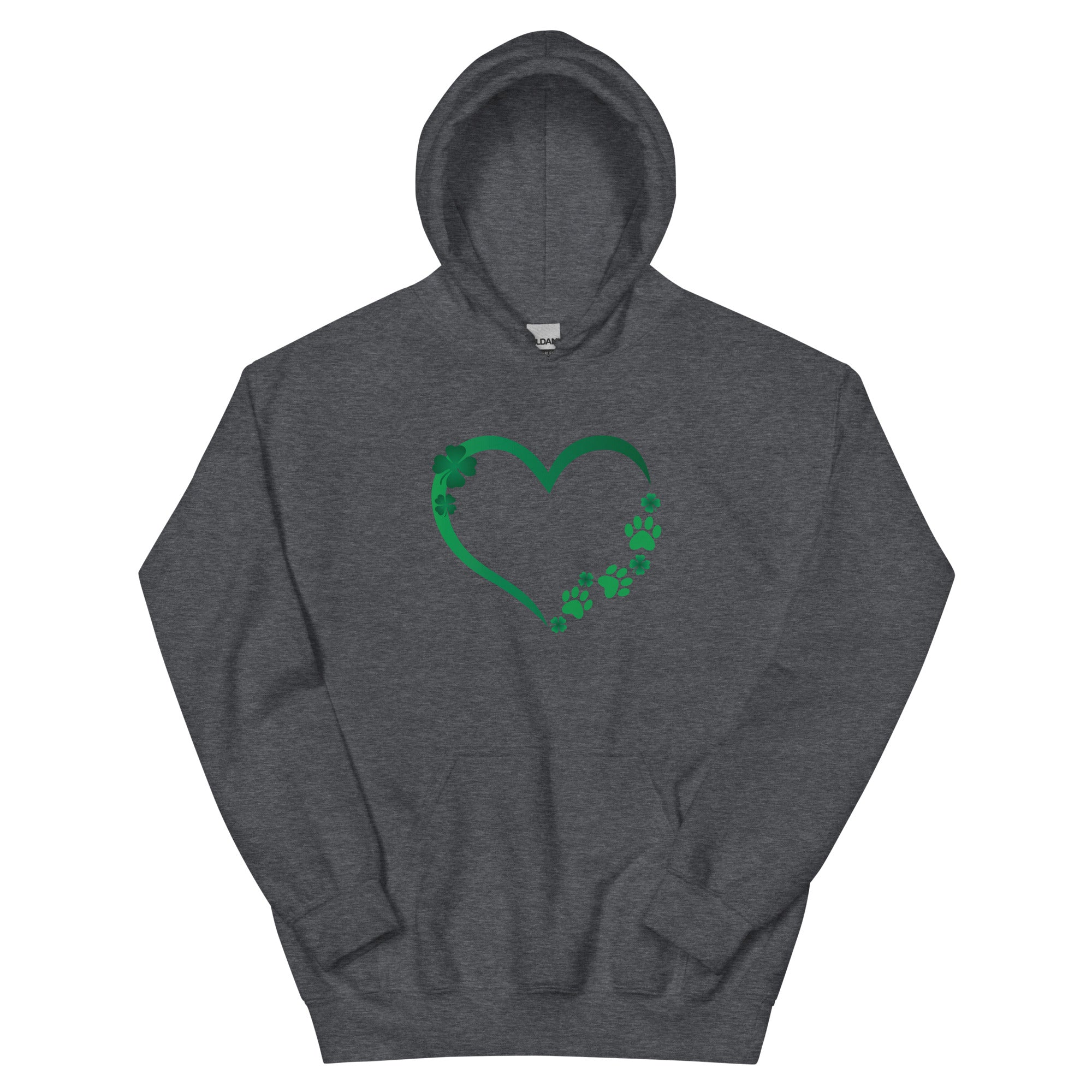 Premium St. Patrick's Paw Heart Hoodie - Ultimate Pet Lover's Comfort