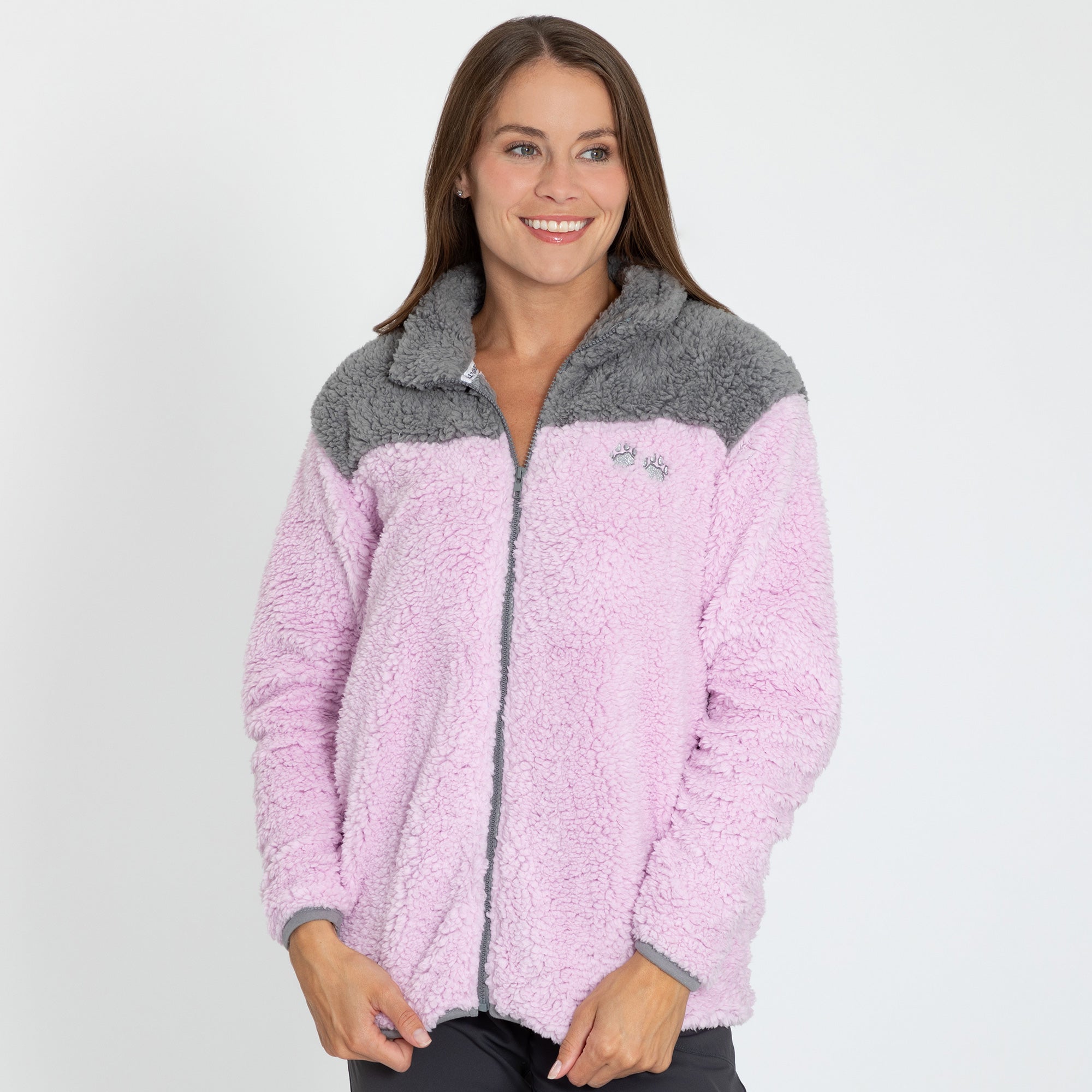 Premium Paw Print Sherpa Fleece Jacket - Ultimate Comfort & Style