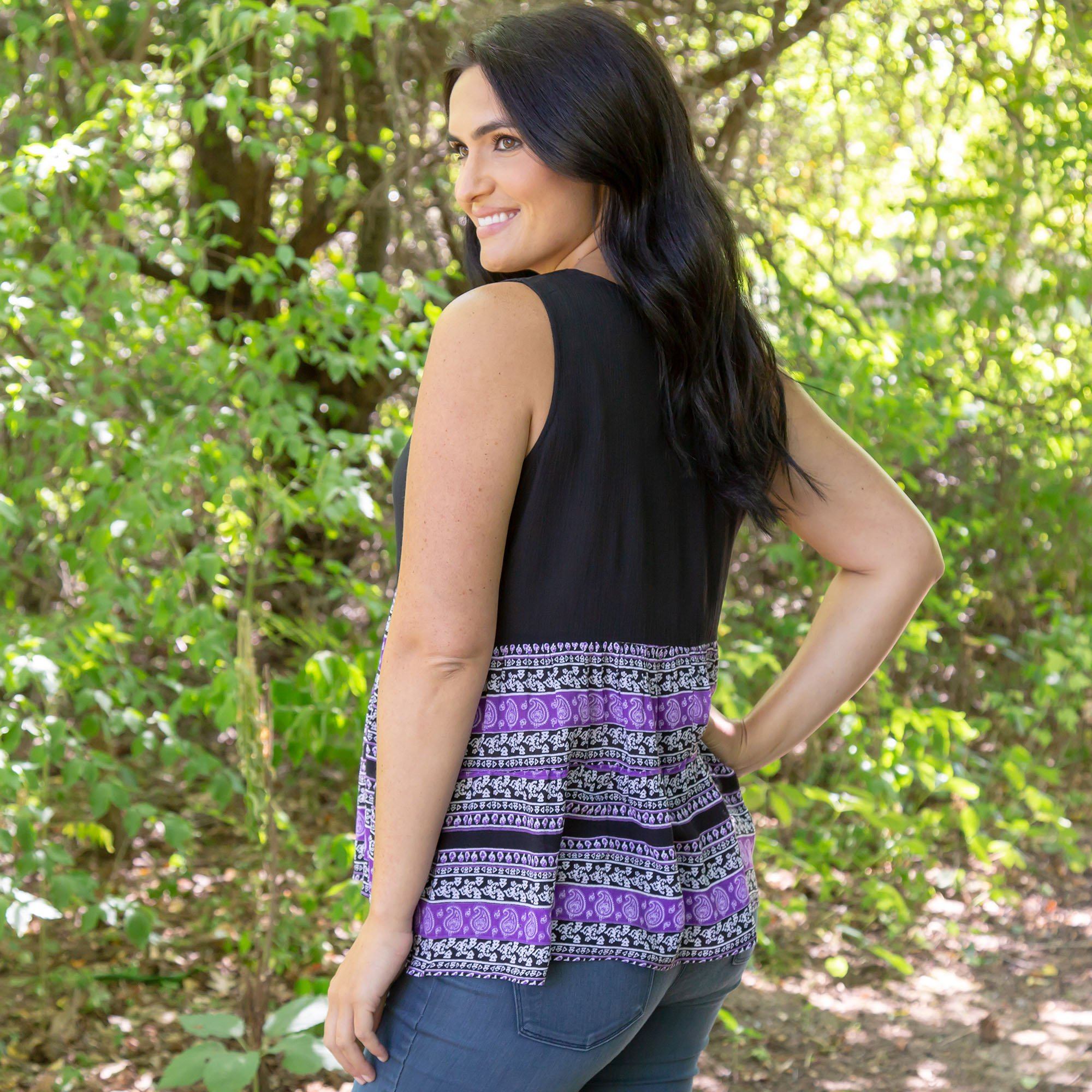 Ultimate Paisley Garden Sleeveless Tunic