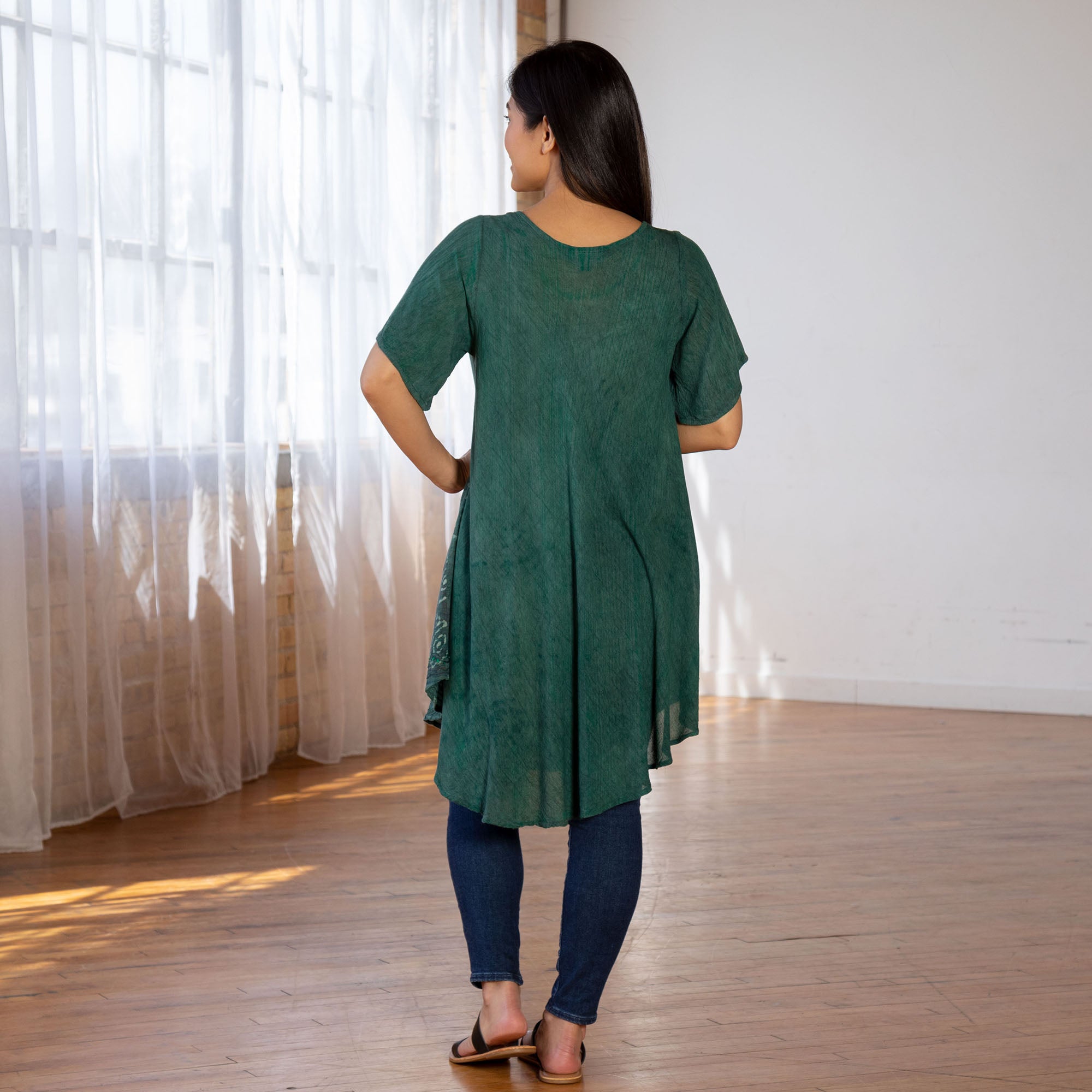 Premium Emerald Bay Short Sleeve Tunic - Ultimate Summer Style