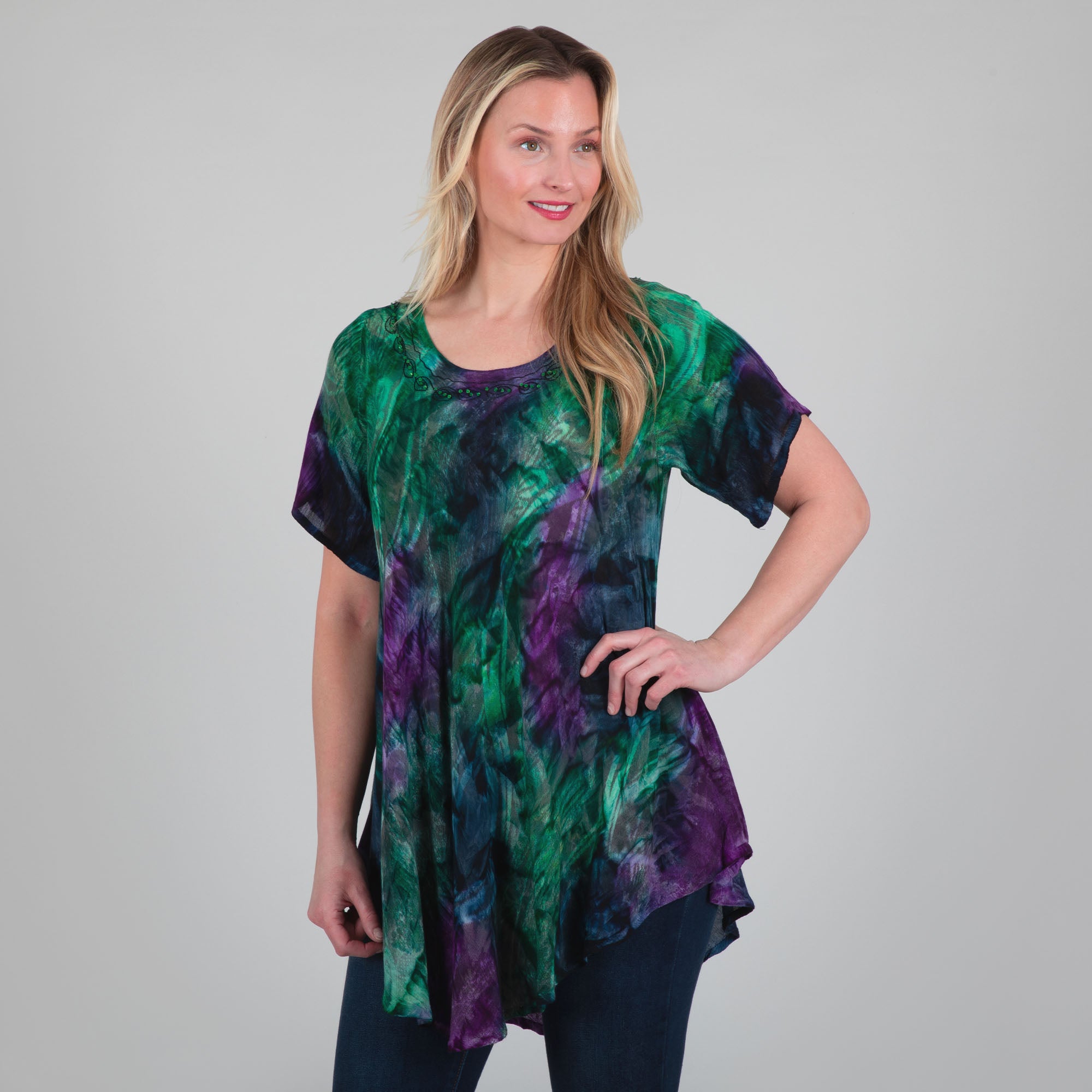 Premium Peacock Love Tunic | Fair Trade & Eco-Friendly