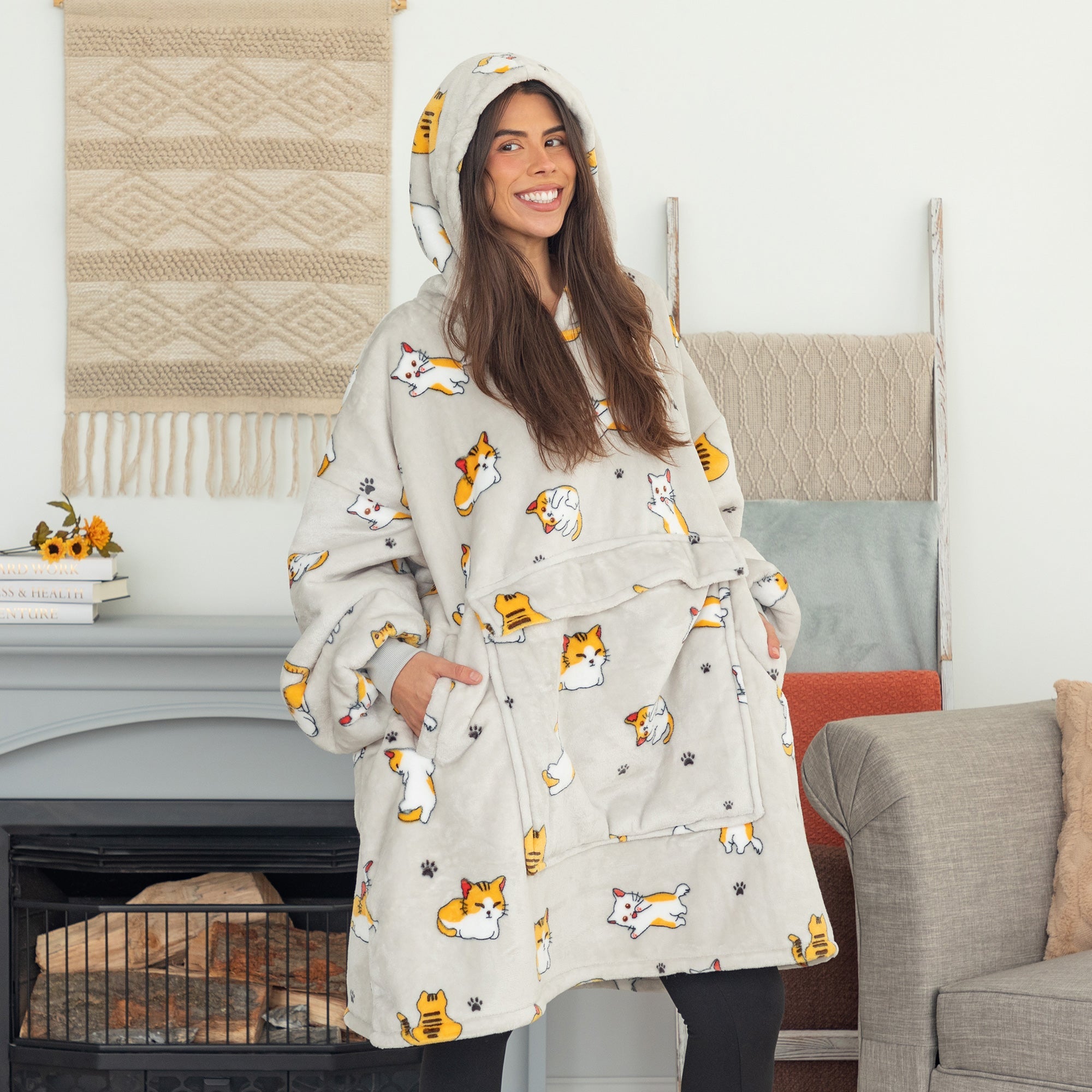 Ultimate Wearable Pet Pocket Hoodie Blanket - Premium Cozy Comfort