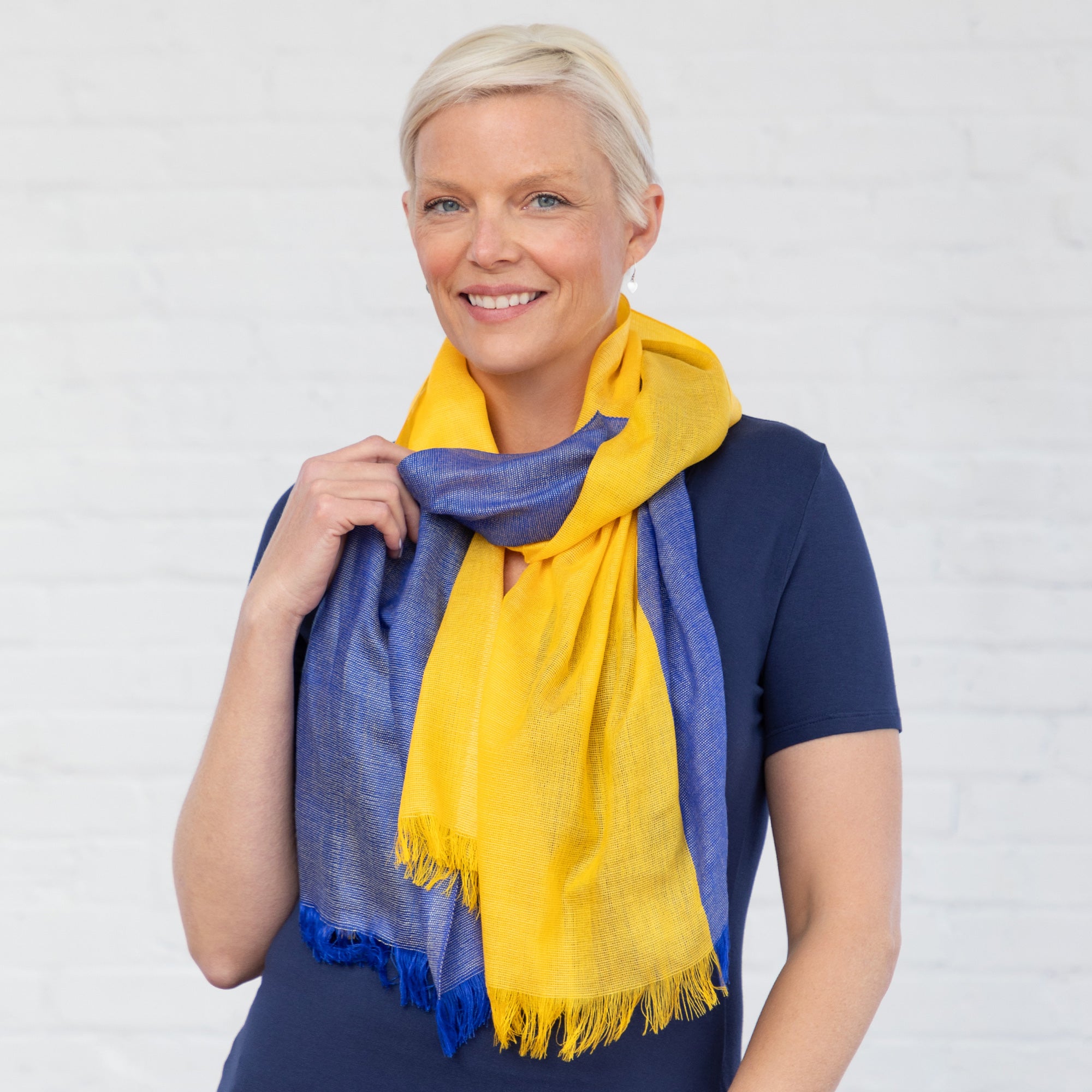 Premium Hope For Ukraine Handcrafted Scarf - Fair Trade & Lightweight