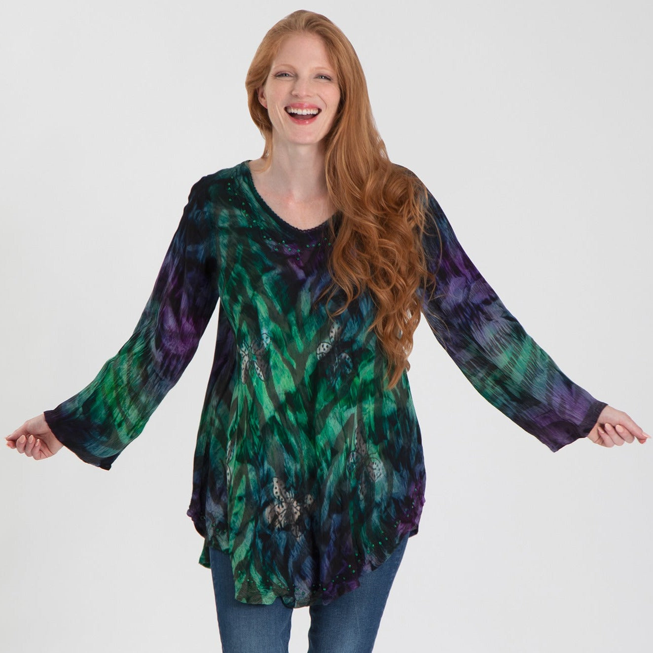 Premium Peruvian Wings Long Sleeve Tunic - Handmade & Fair Trade