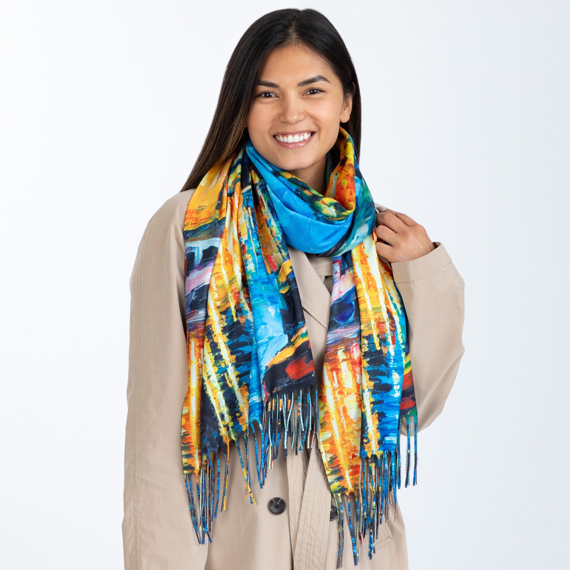 Premium Museum-Inspired Double-Sided Art Scarf