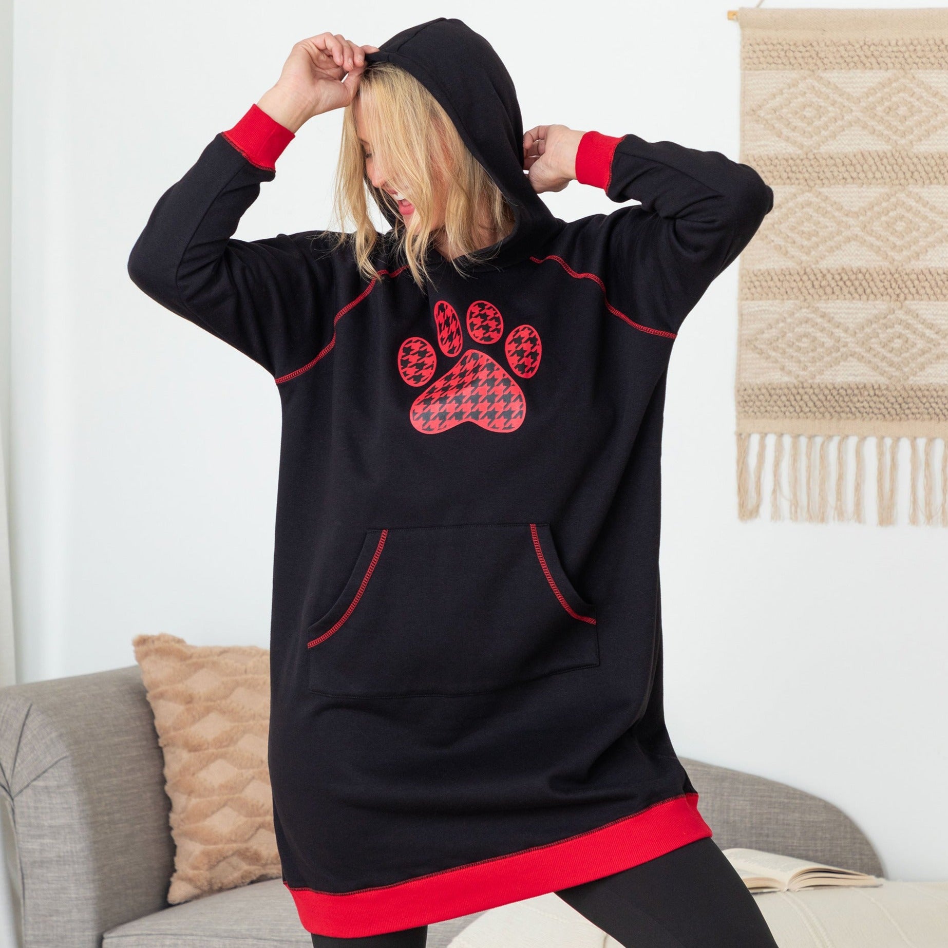 Ultimate Paw Print Oversized Hoodie - Premium Comfort