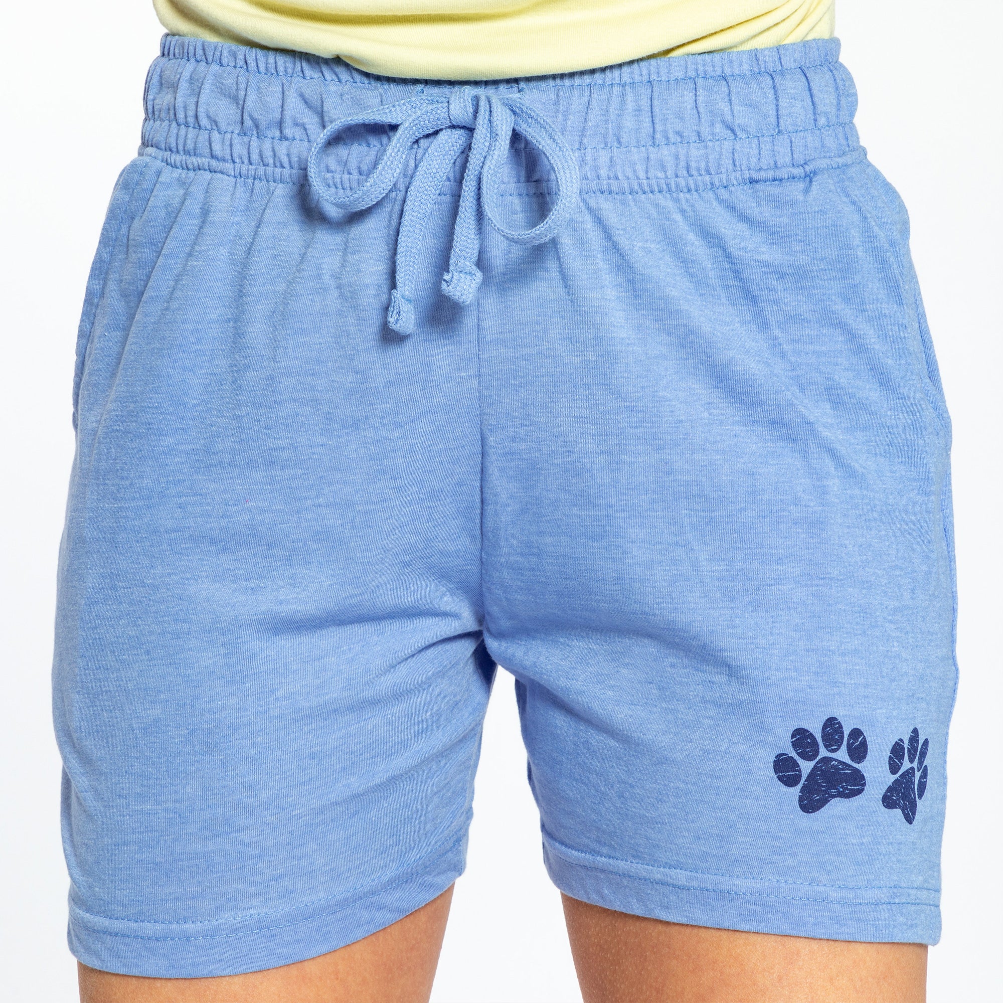 Premium Women's Paw Print Cotton Blend Shorts