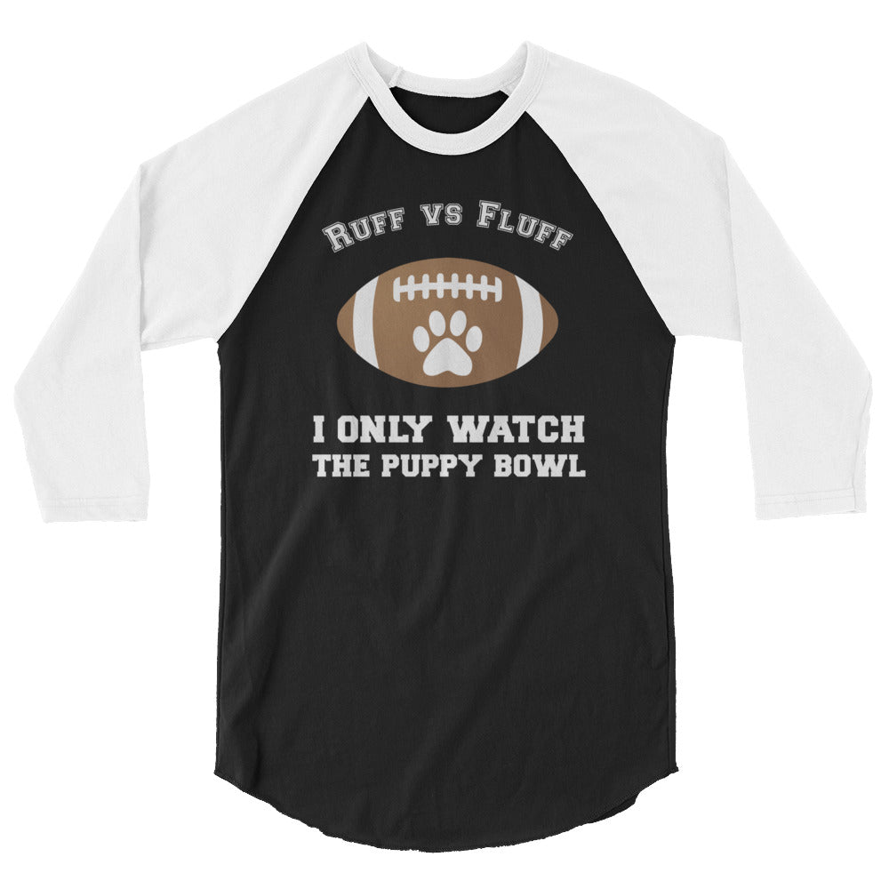 Ultimate Puppy Bowl Raglan Tee - Premium 3/4 Sleeve Shirt