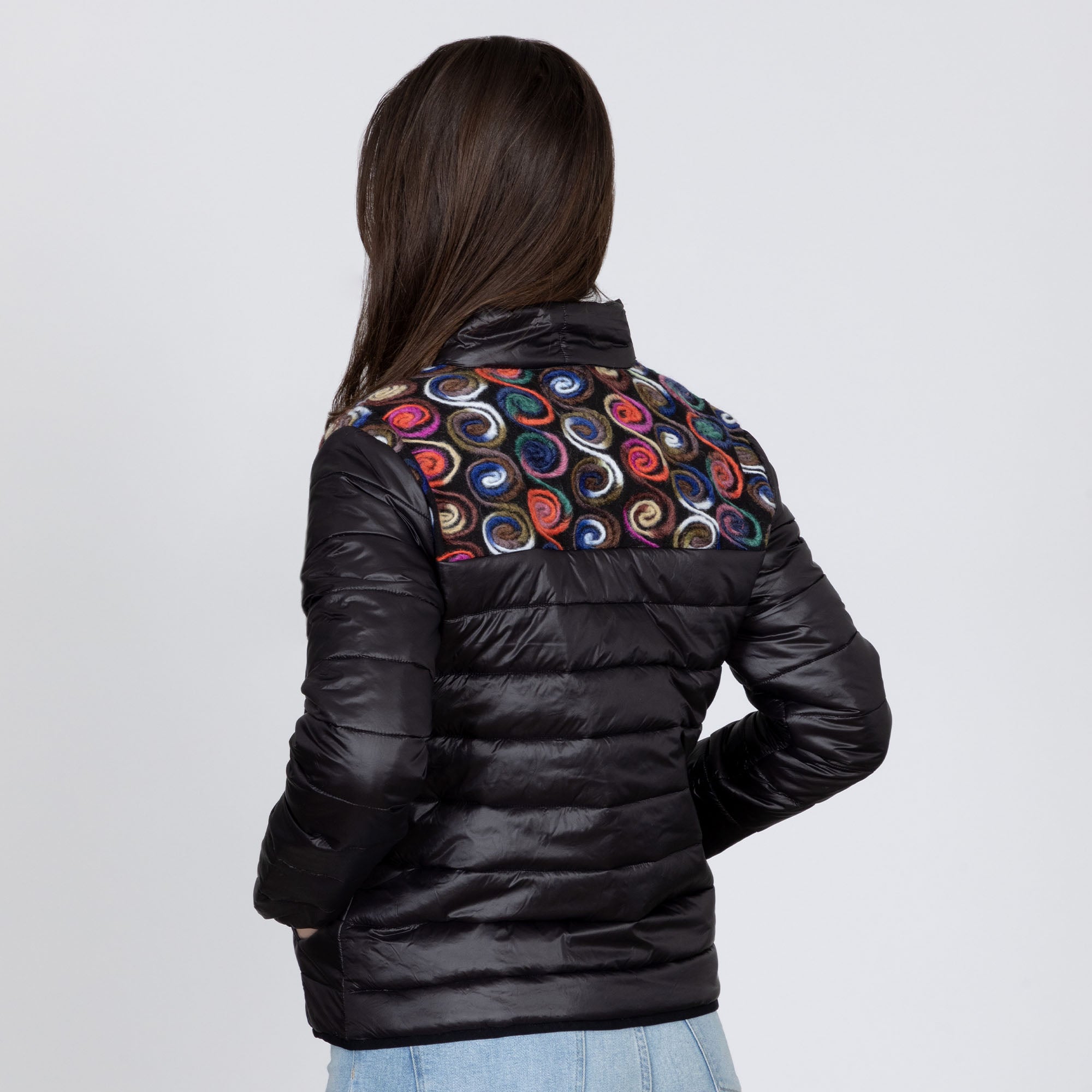 Ultimate Mixed Fabric Embroidery Insulated Jacket