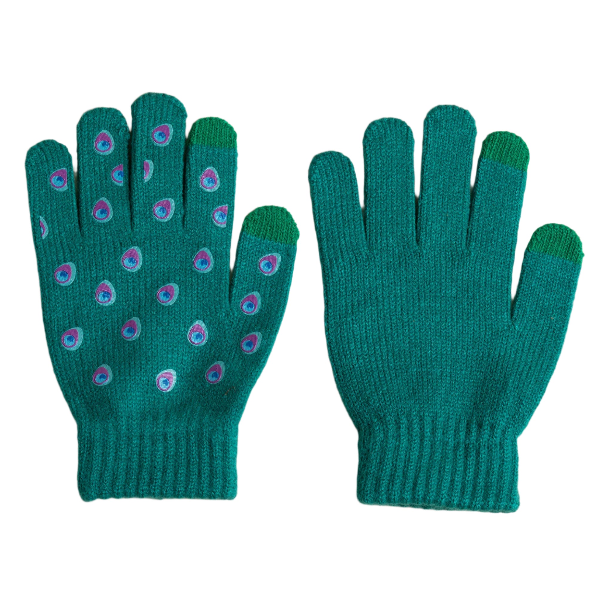 Premium Peacock Print Touch Screen Gloves - Ultimate Winter Essential