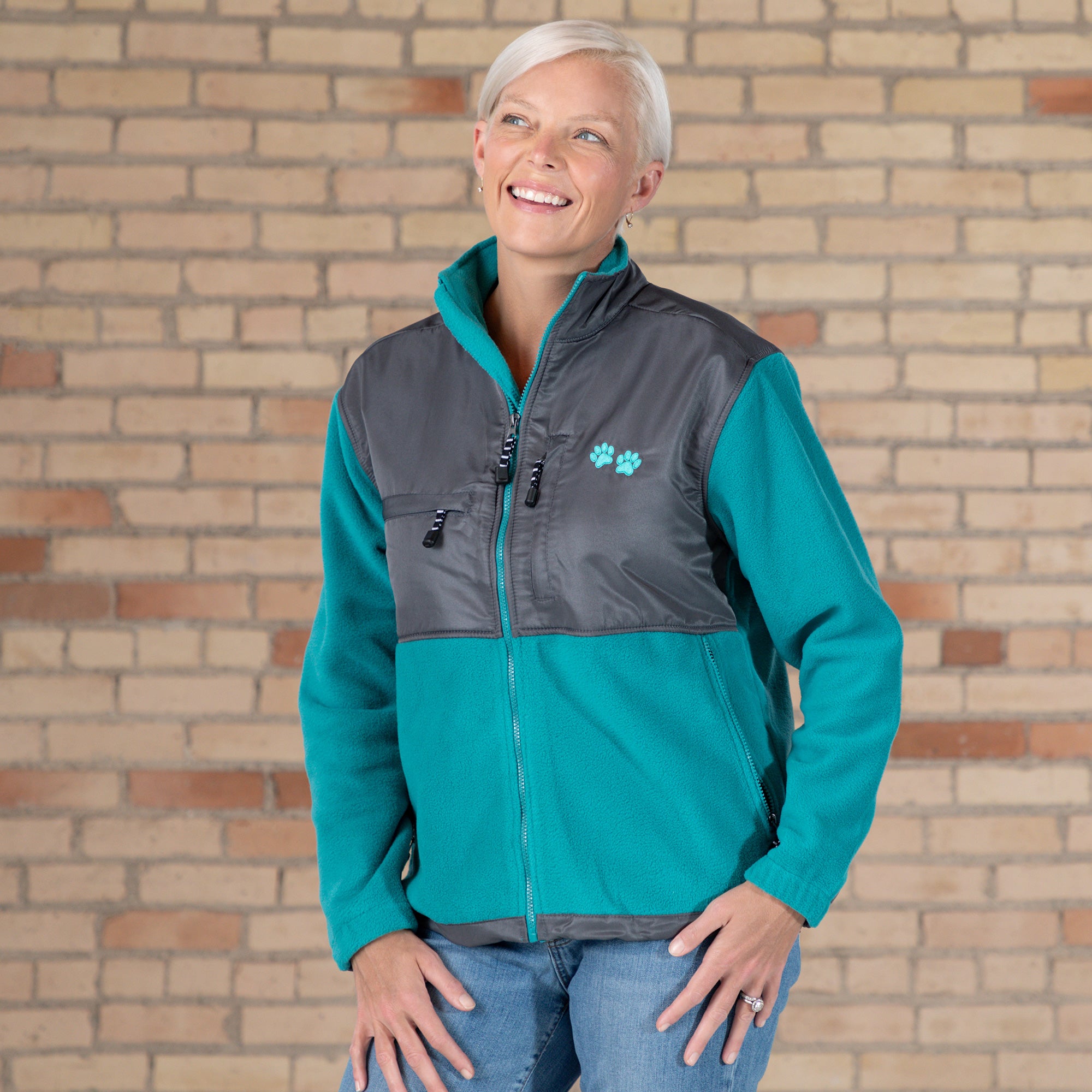 Ultimate Paw Print Heavyweight Polar Fleece Jacket - Premium Warmth & Durability