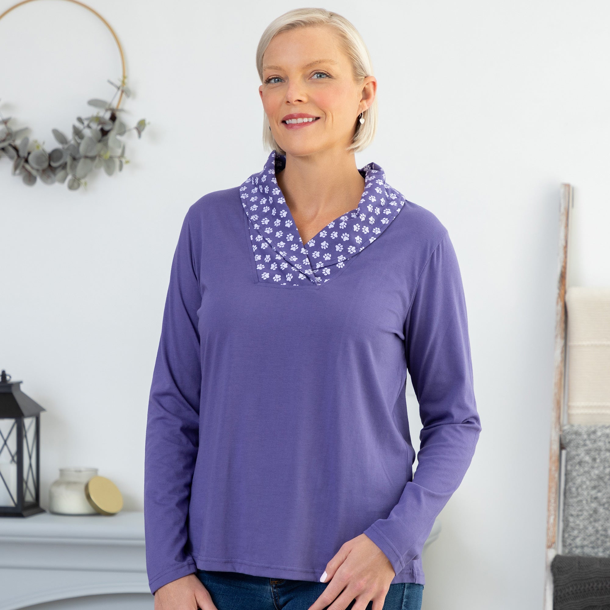 Premium Paw Print Comfort Top