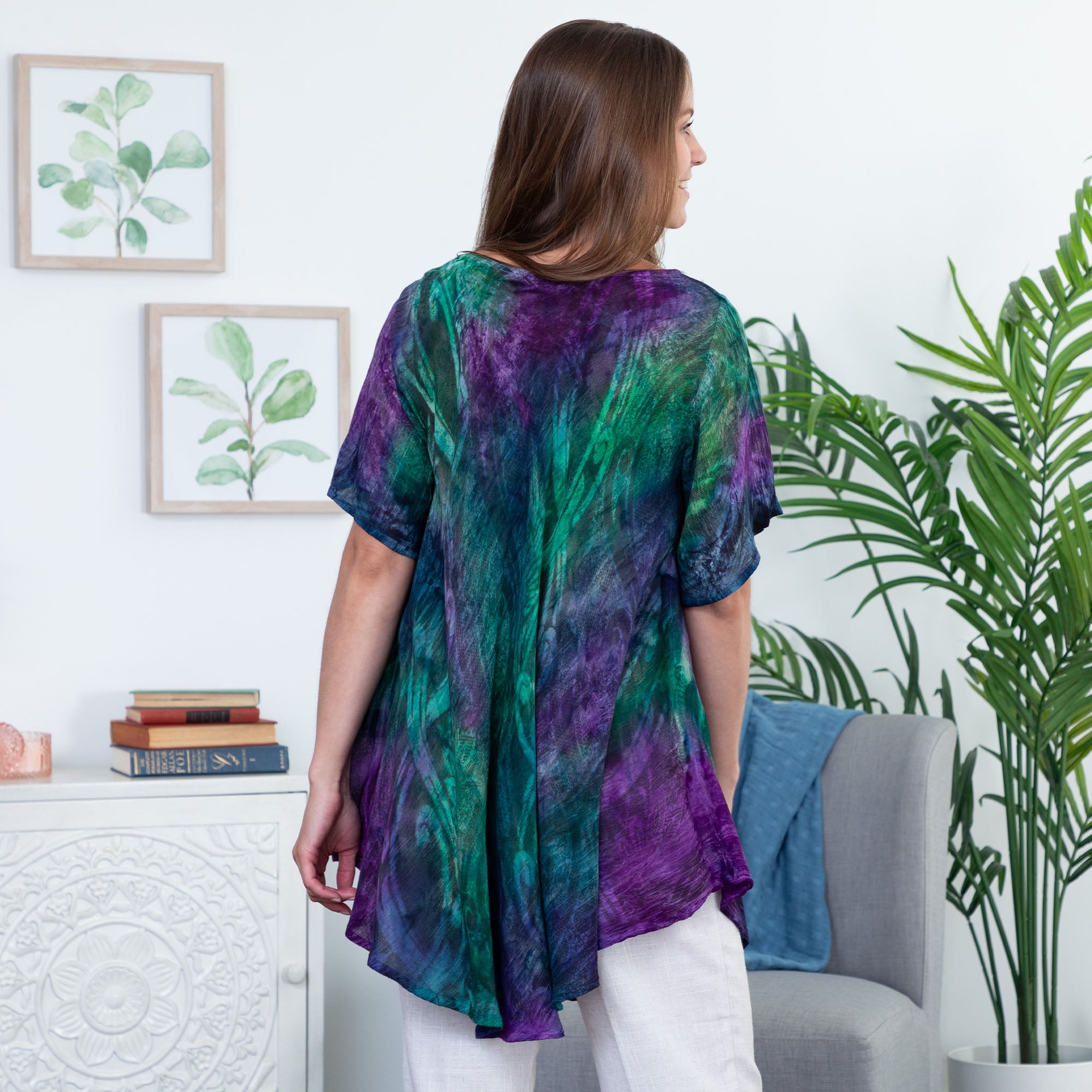 Premium Peacock Love Tunic | Fair Trade & Eco-Friendly