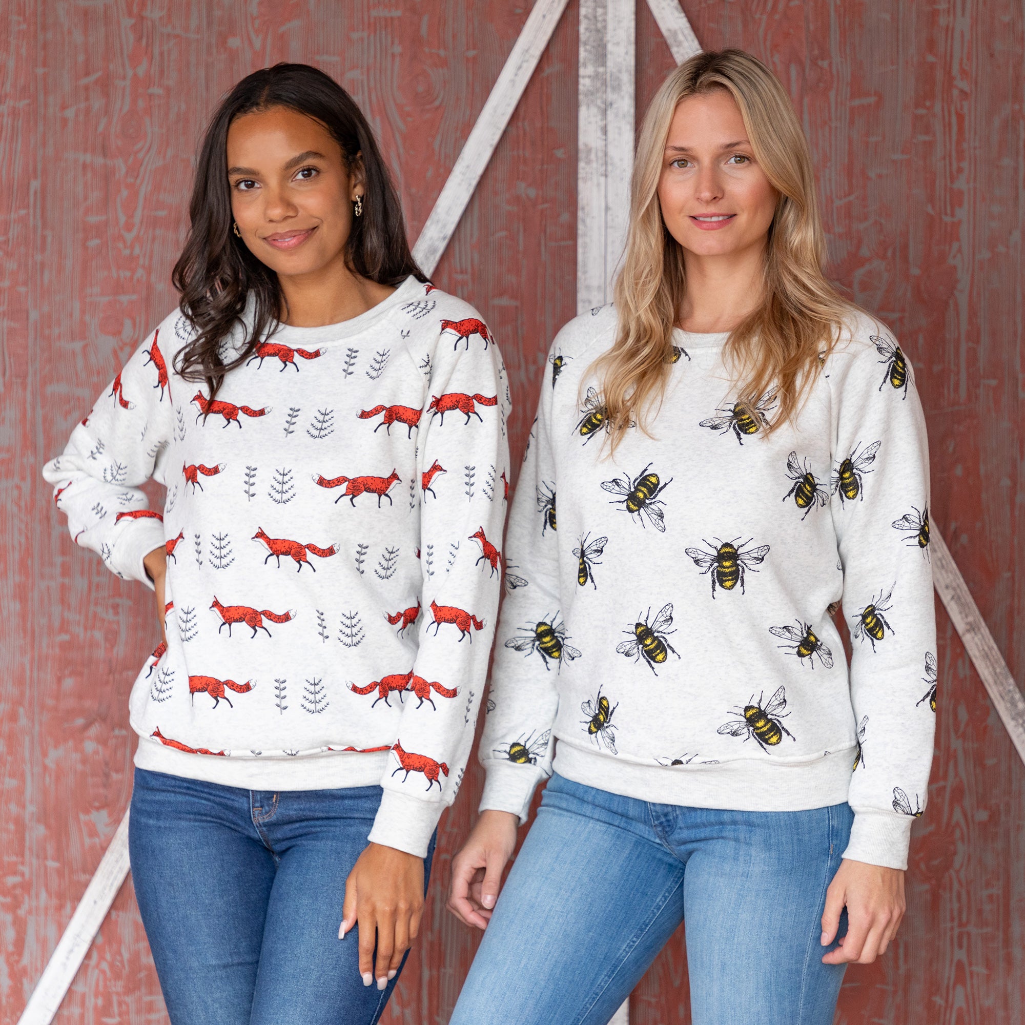 Premium Animal Whimsy Crew Neck Sweatshirt