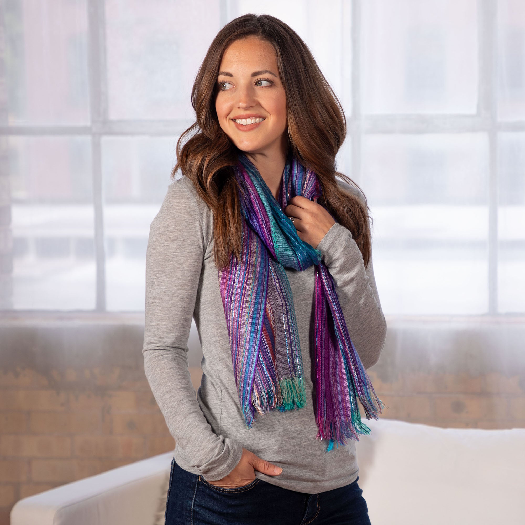 Premium Mystic Sky Scarf – Handcrafted Elegance