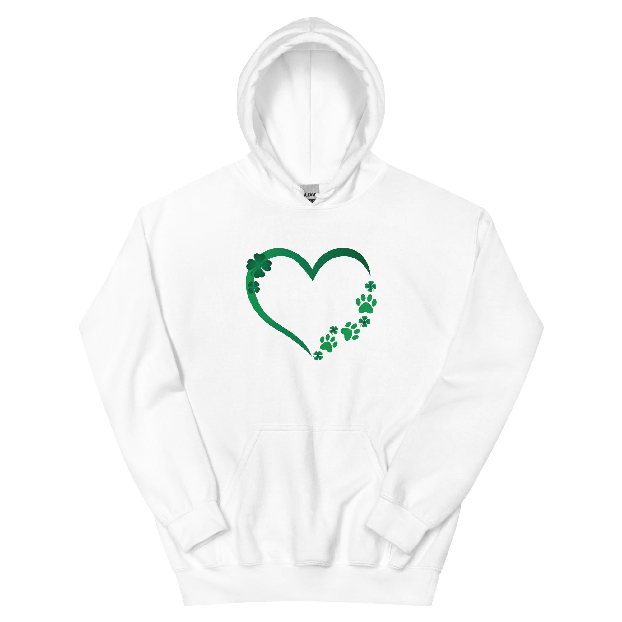 Premium St. Patrick's Paw Heart Hoodie - Ultimate Pet Lover's Comfort