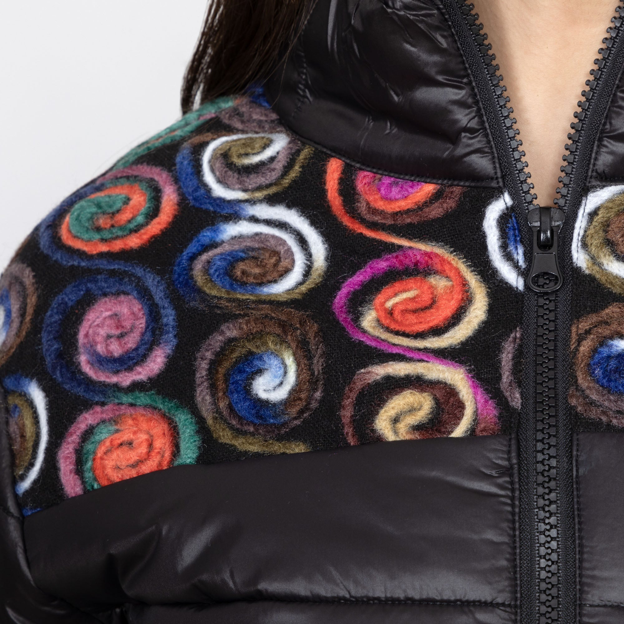 Ultimate Mixed Fabric Embroidery Insulated Jacket