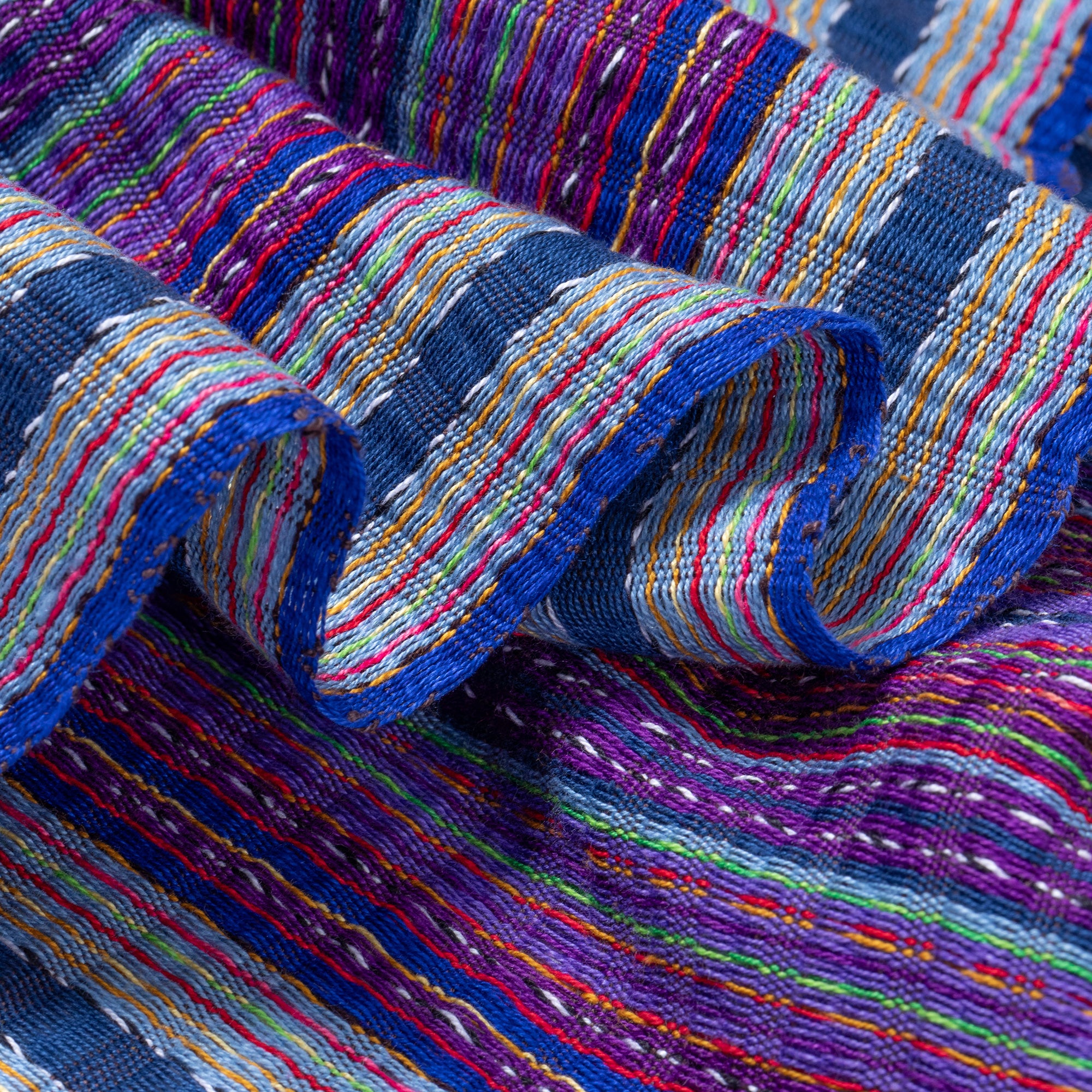 Premium Kaleidoscope Cotton Scarf - Handwoven in Guatemala