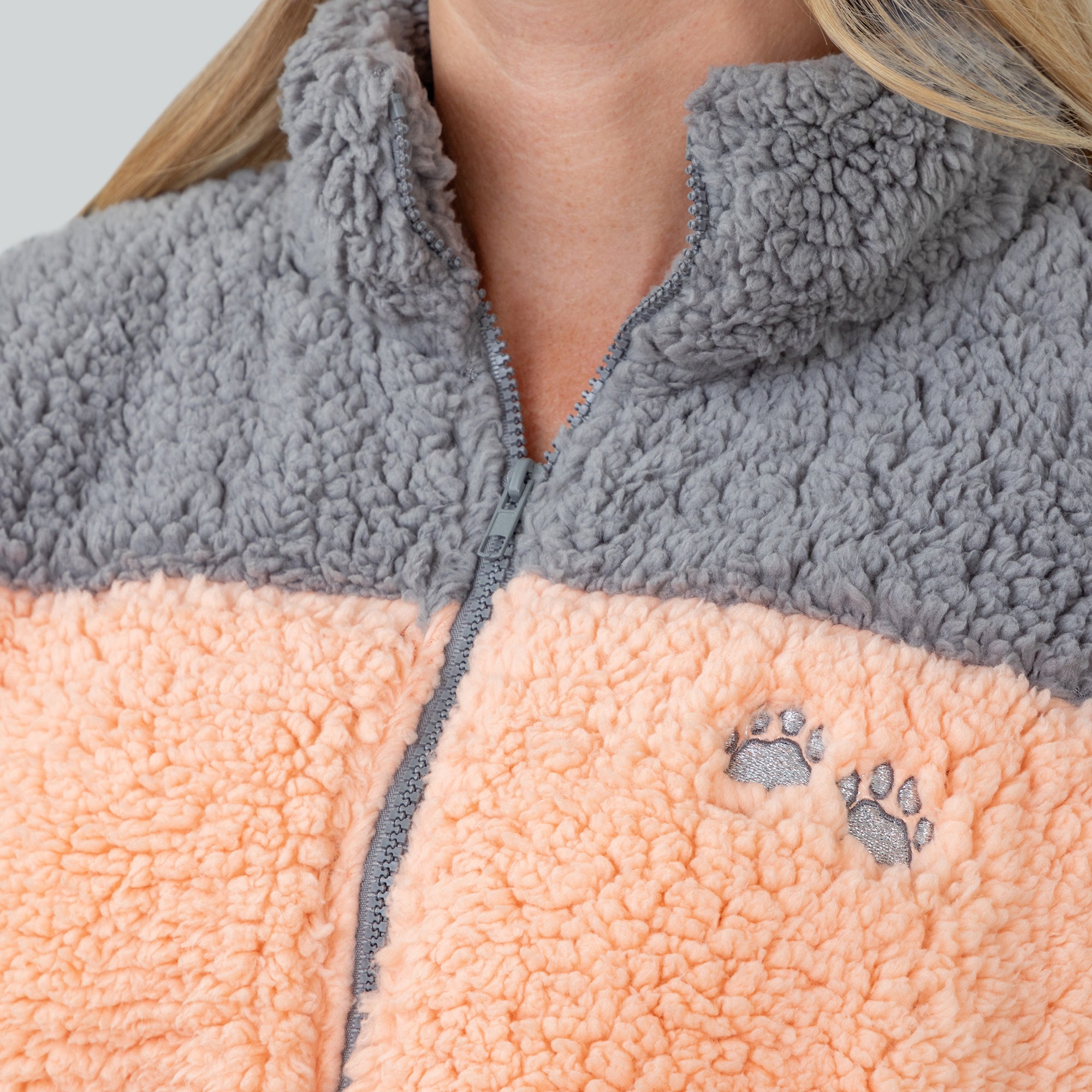 Premium Paw Print Sherpa Fleece Jacket - Ultimate Comfort & Style