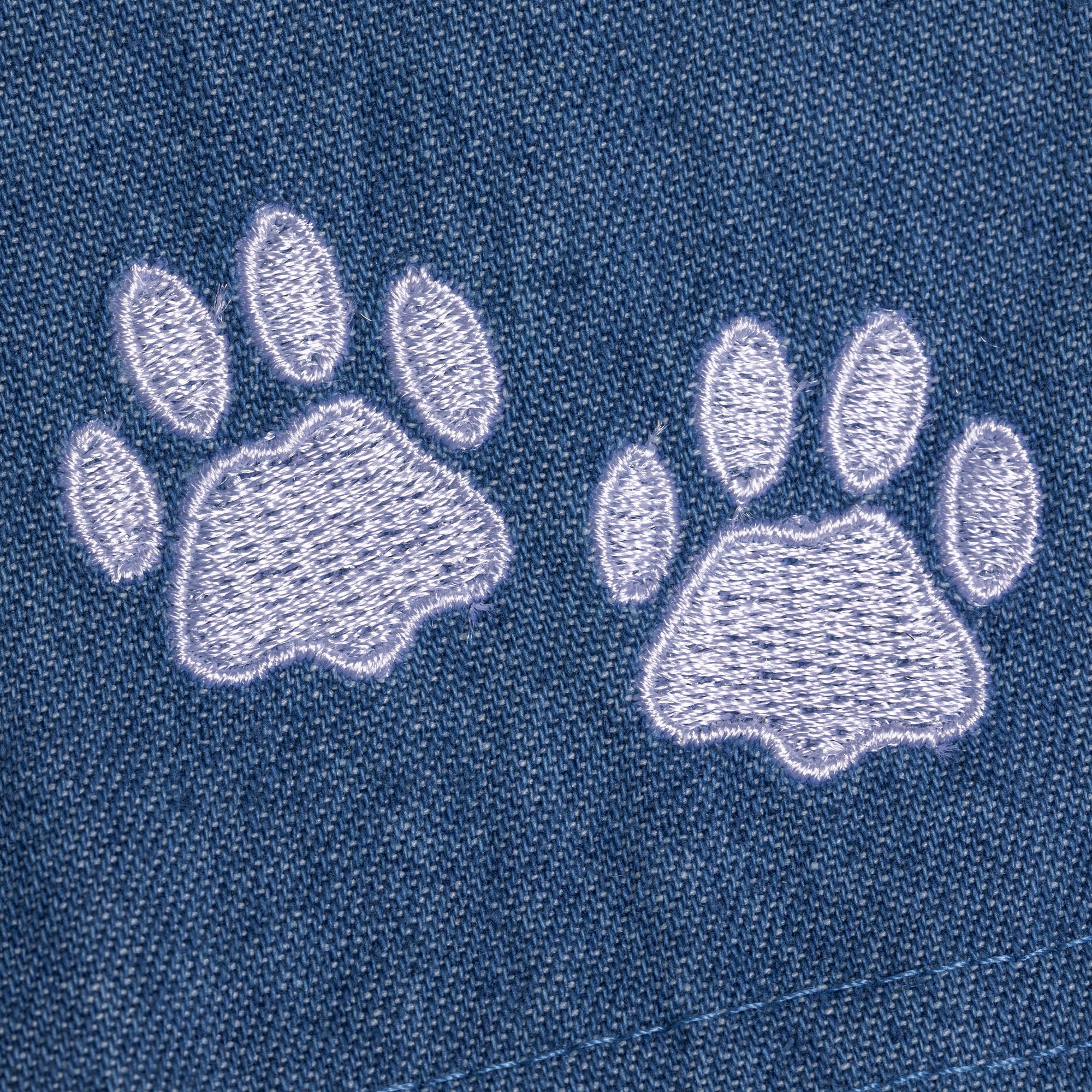 Premium Denim Paw Print Capri Pants for Animal Lovers