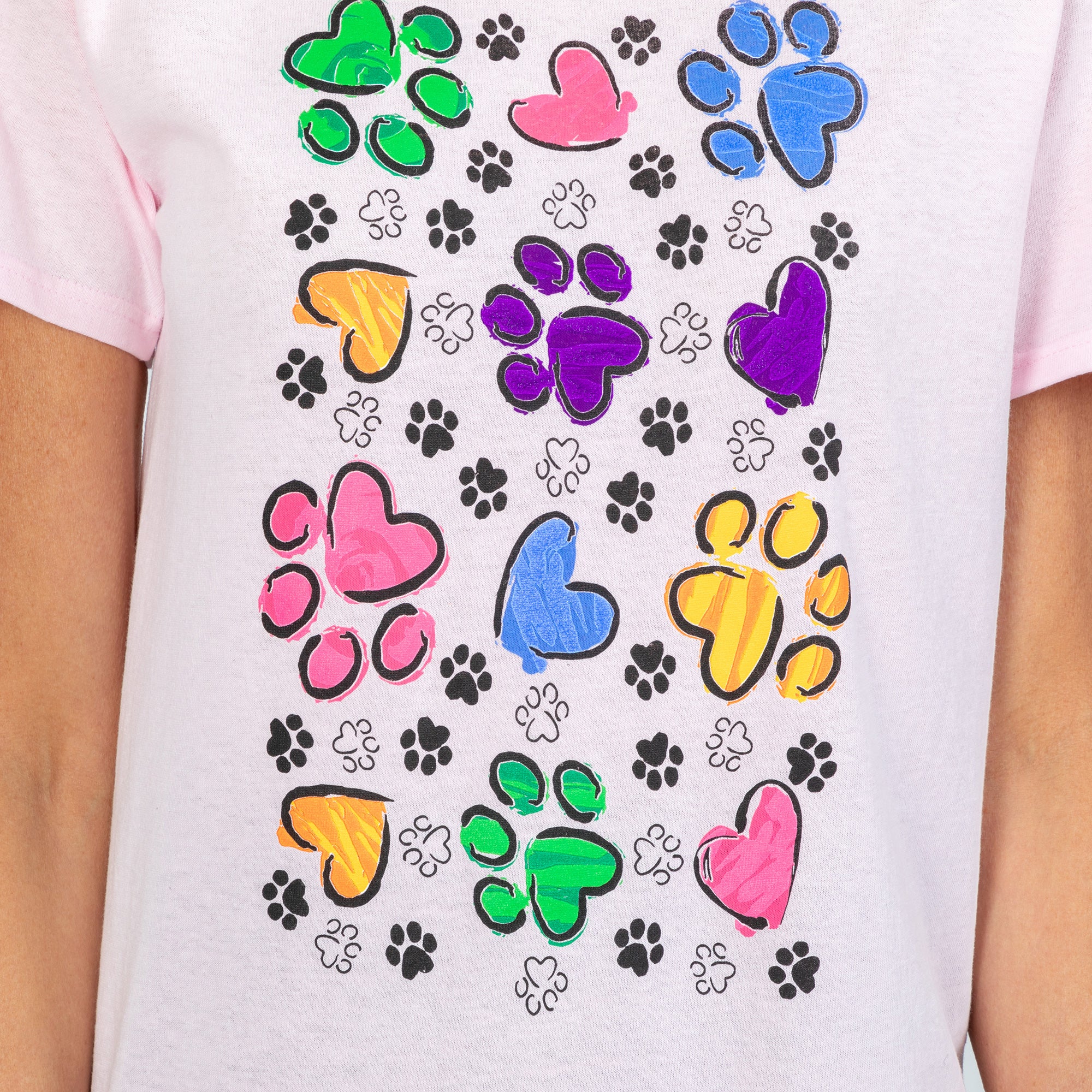 Premium Paws & Hearts Splatter T-Shirt - Ultimate Casual Wear